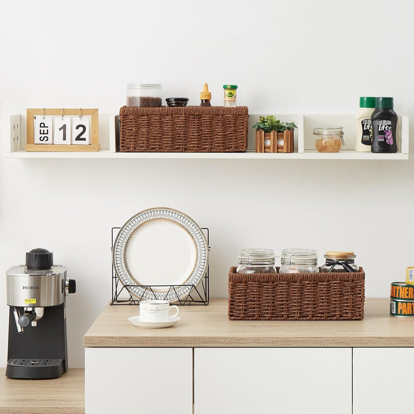 Wicker Baskets / Wicker Storage Basket / Paper Rope