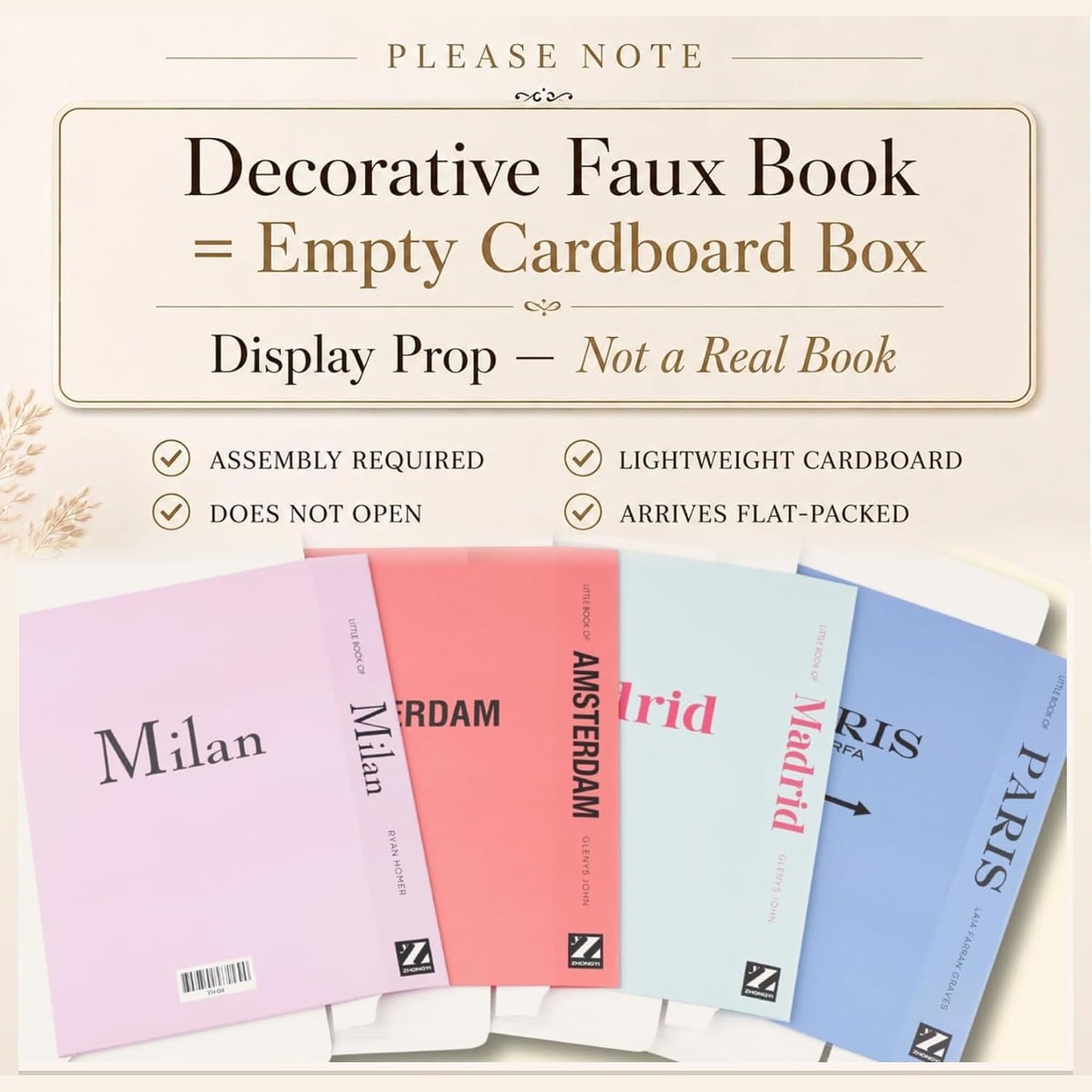 Not Real Books / Pastel_medium / Set of 4