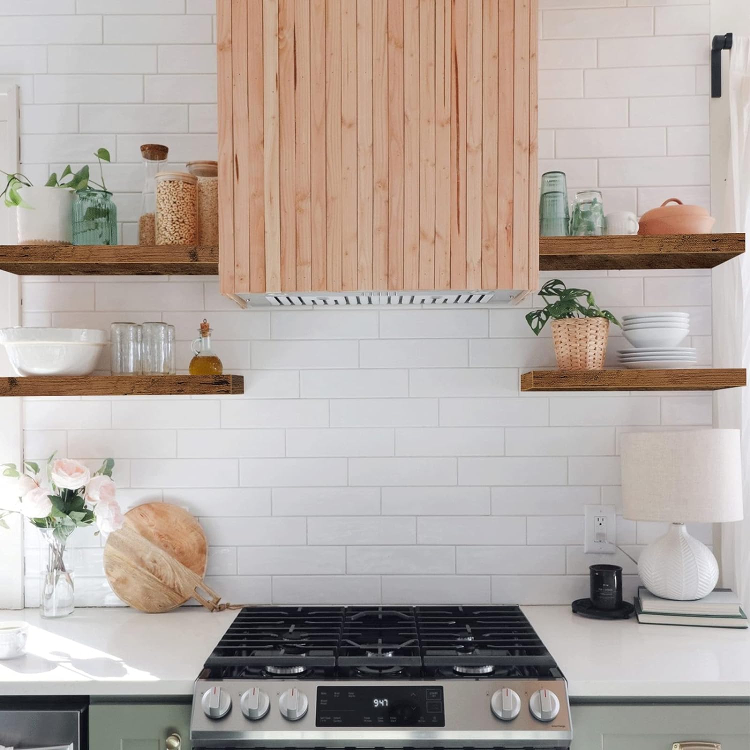 Bathroom Floating Shelves / 15.7 / Brown