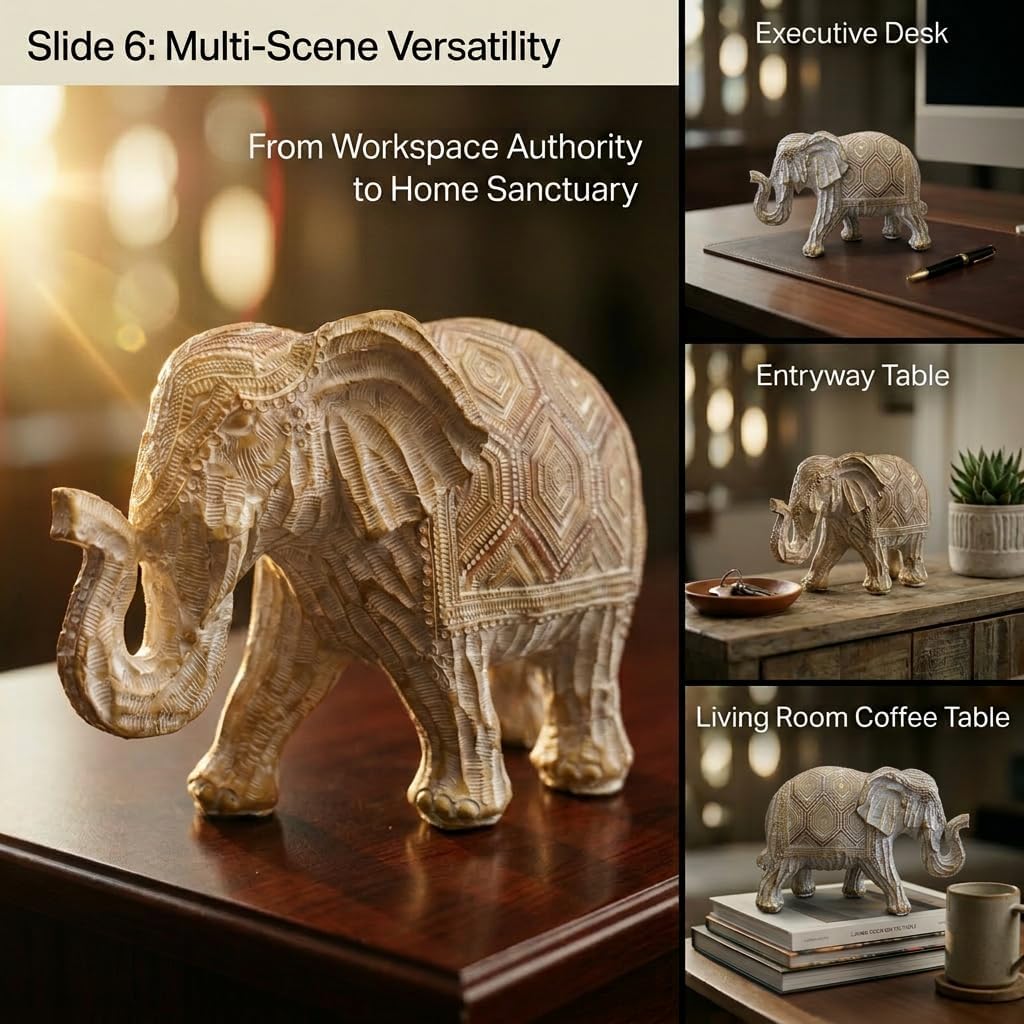 Boho Figurine / Statue / Elephant