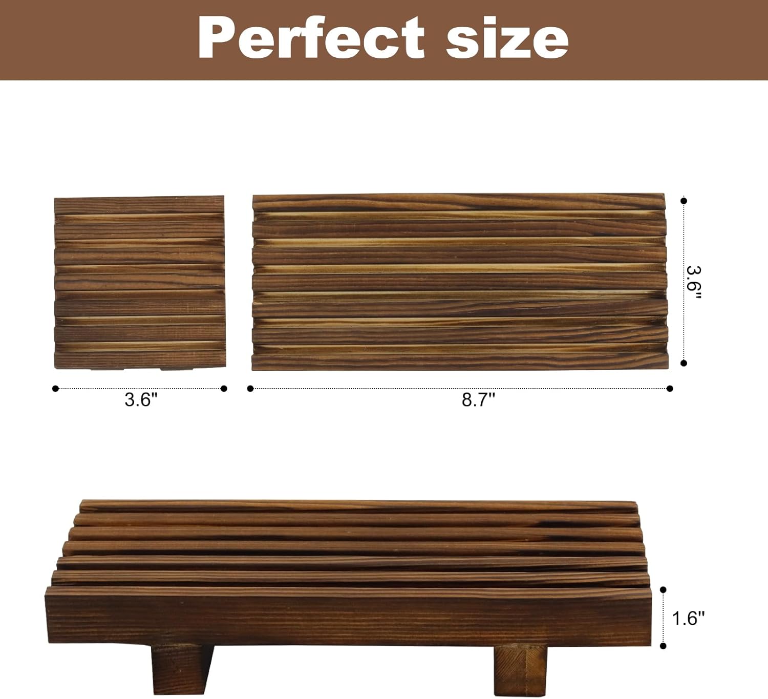 Rustic Countertop Organizer Display Stands / Set of 3