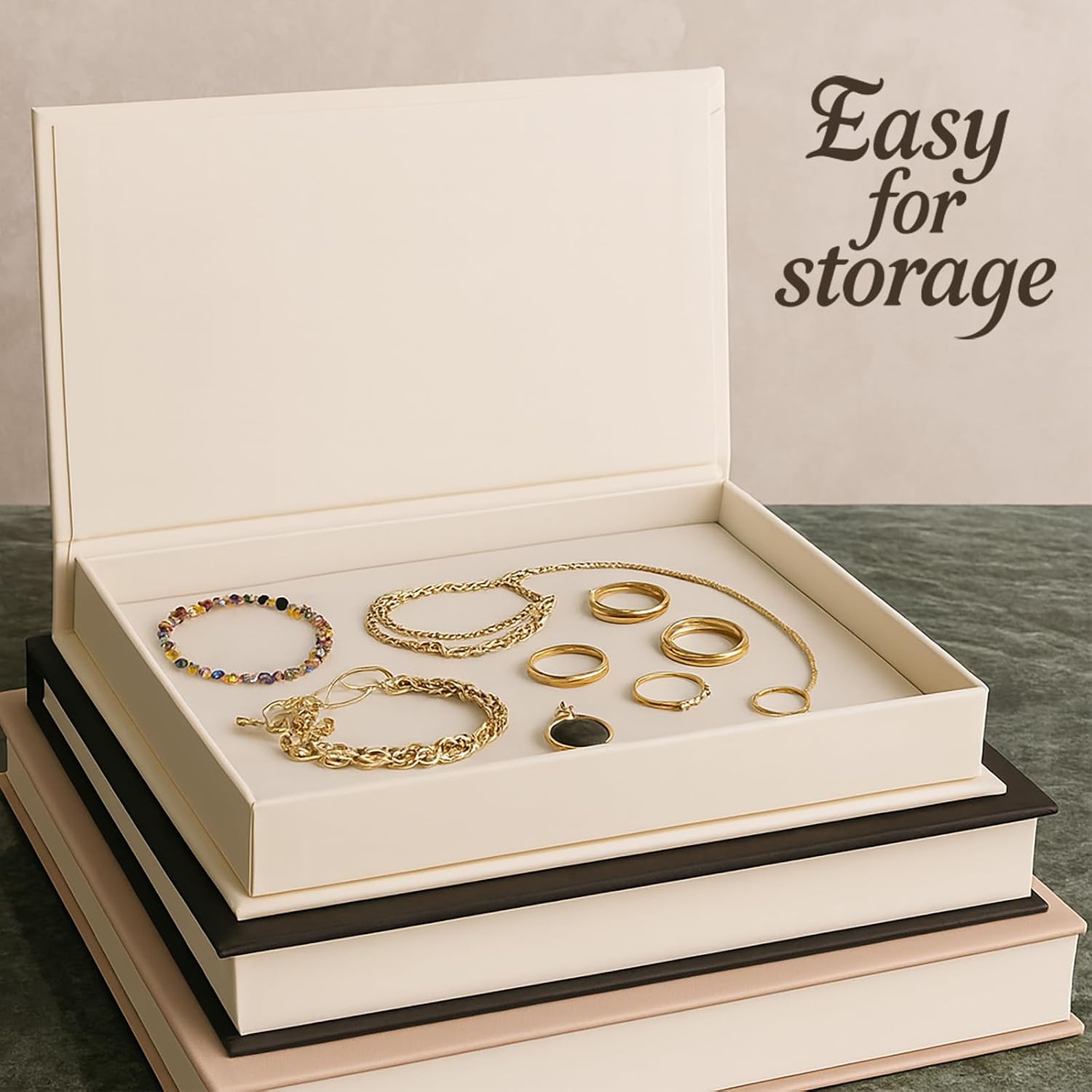 Aesthetic Decorative Books Decorative Coffee Table Books / Sculpture Decorative Boxes / Set of 3