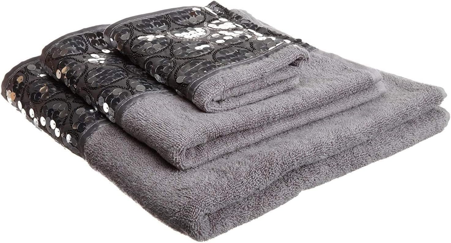 Zahari Home Sinatra Modern Bathroom Towel Set 3 Piece Towel Bath Towel, Hand Towel and Wash Towel Luxury Contemporary