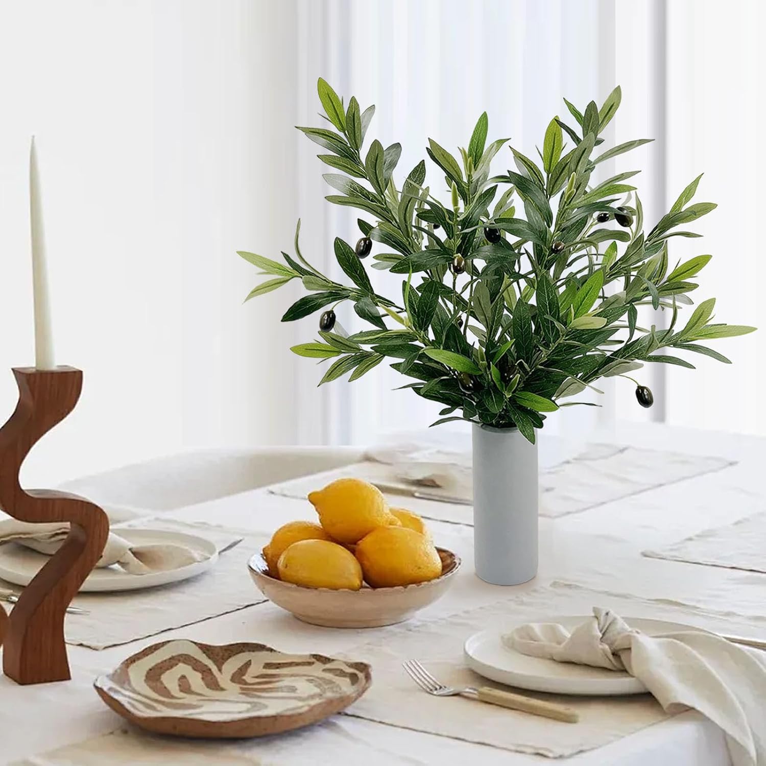 Faux Olive Branches / Set of 2