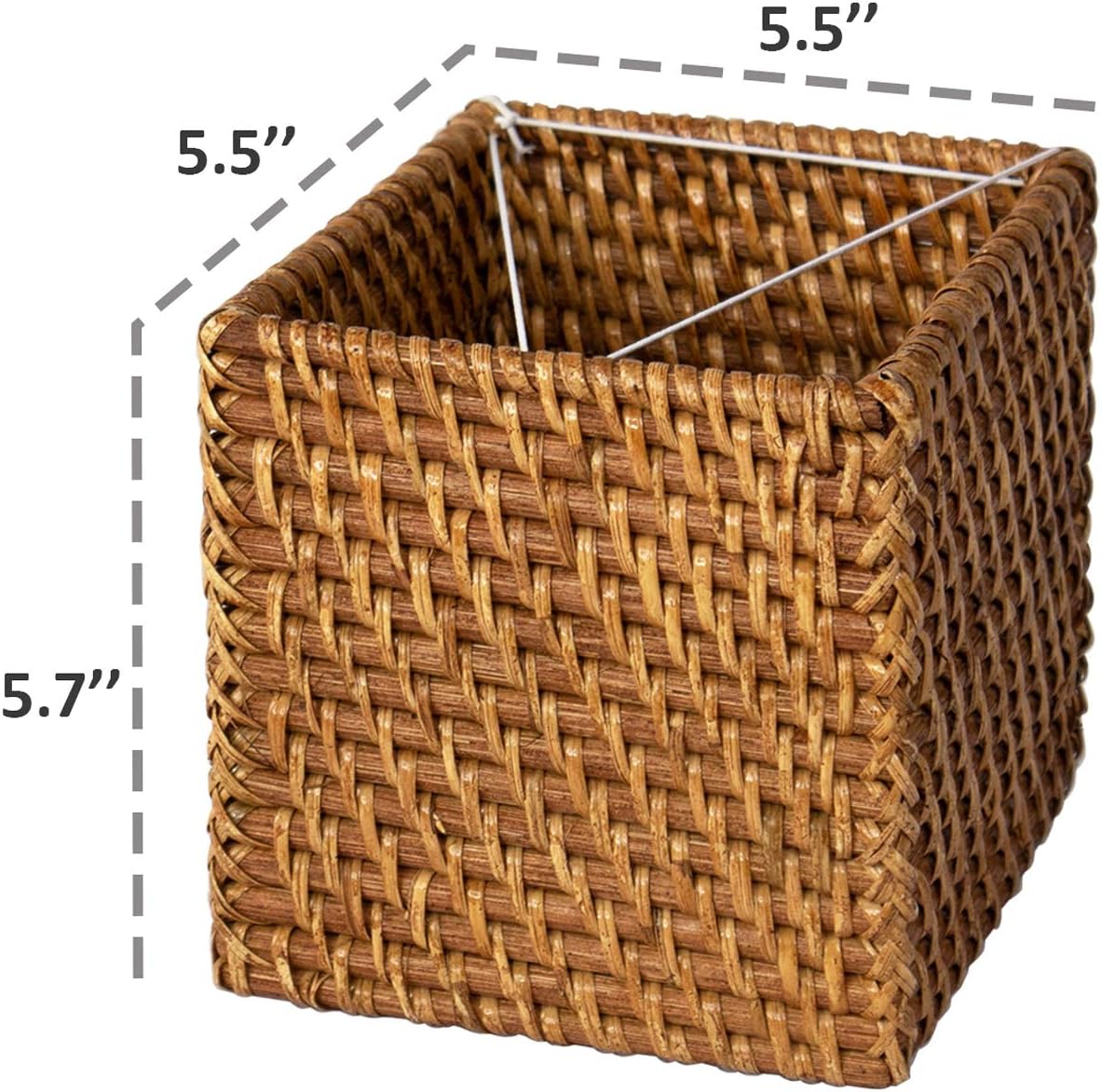 Woven Rattan Square Tissue Box Holder