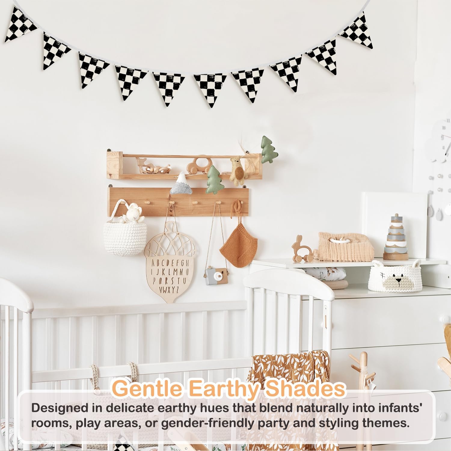 Boys Room Wall Art Decor / Checkered2 / Black