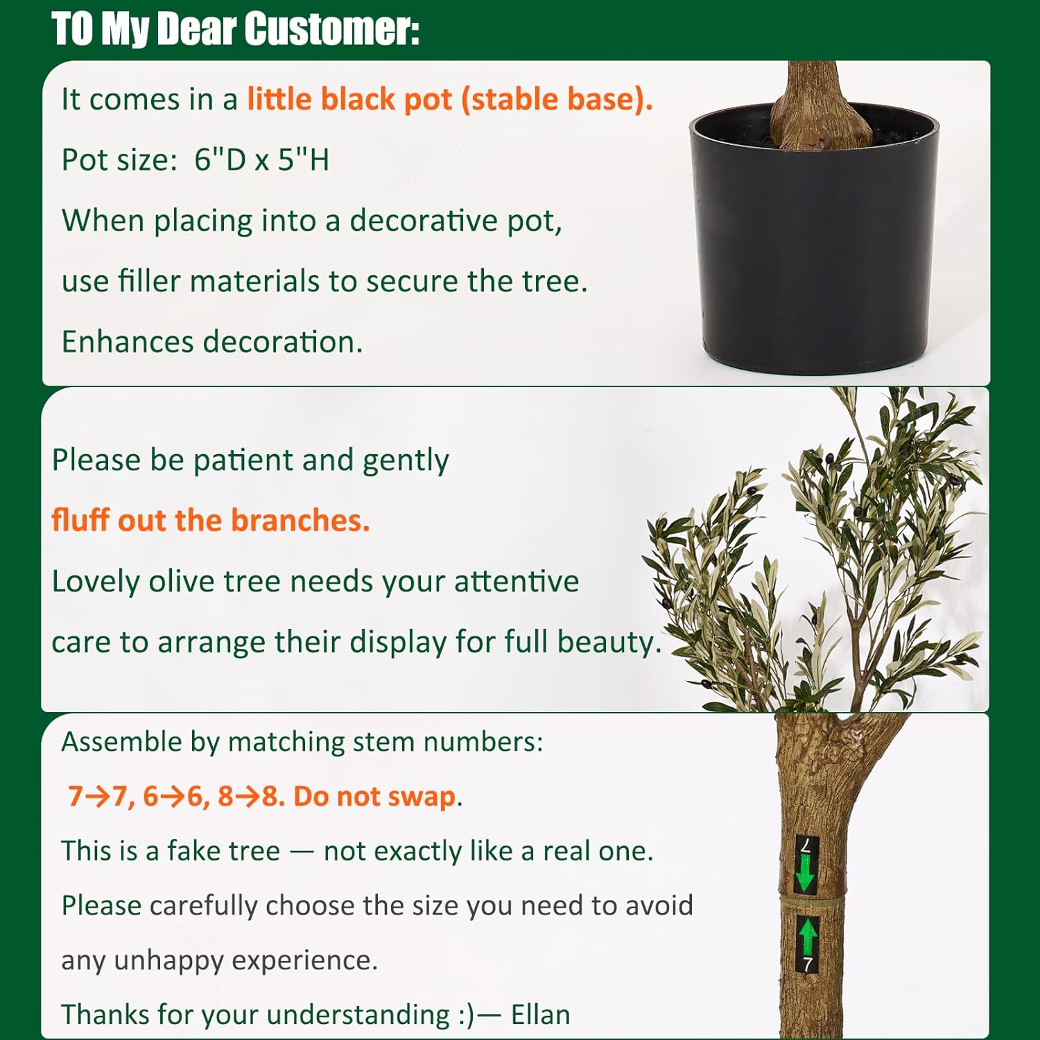 Faux Olive Tree Feet Fake Plants / 5ft / 5 Inch
