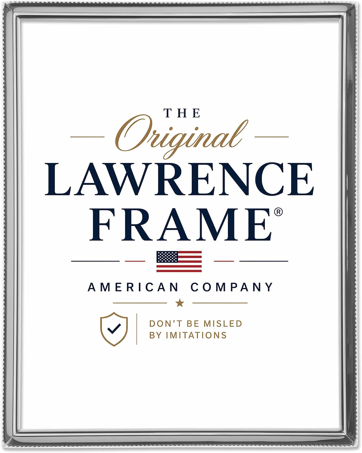 Lawrence Frames Bead Border Design, 8x10, Silver