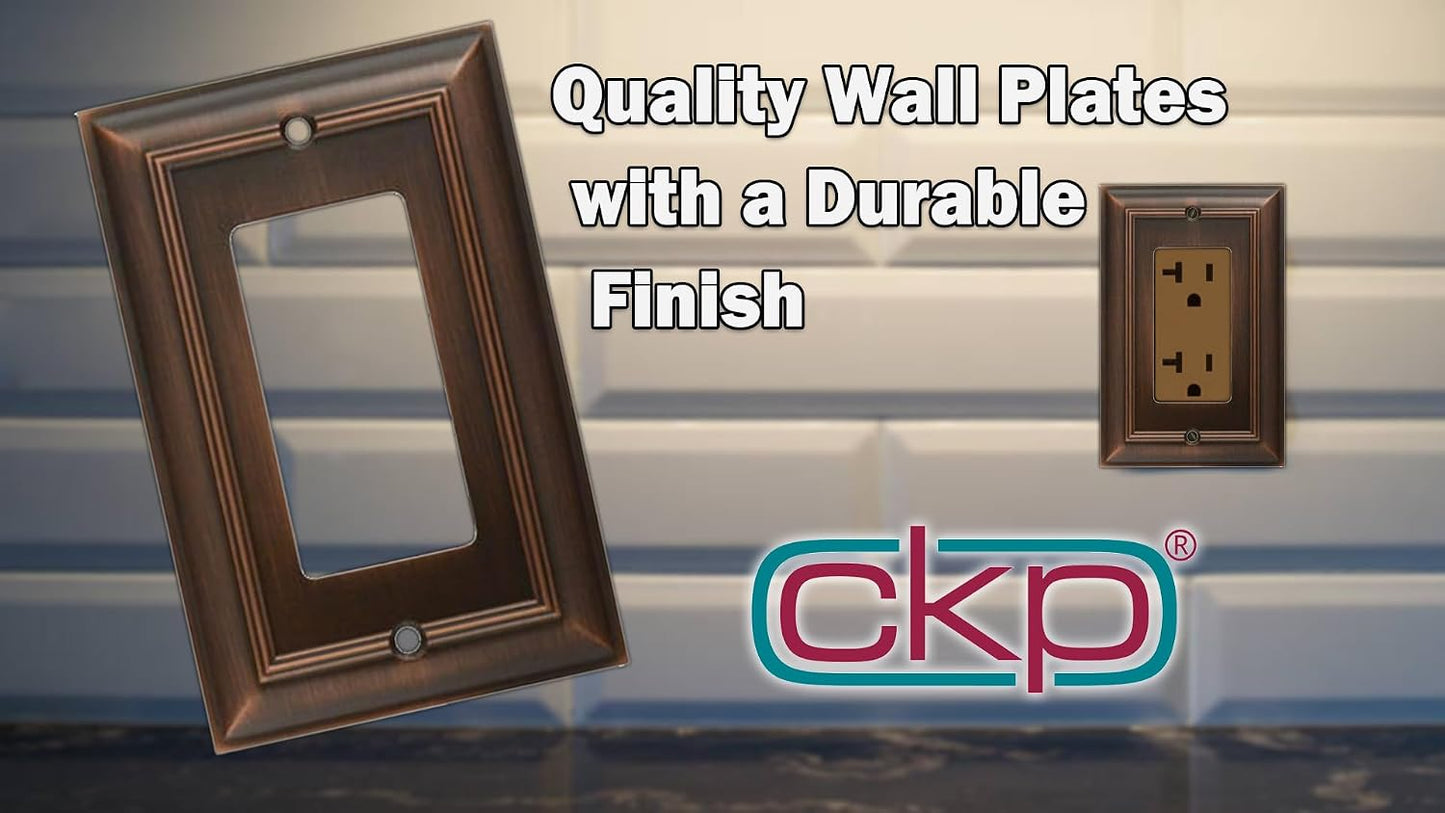 Cool Knobs and Pulls (CKP) Impressions Collection, 31194 Decorative Double Duplex Wall Plate/Outlet Cover, Long Lasting