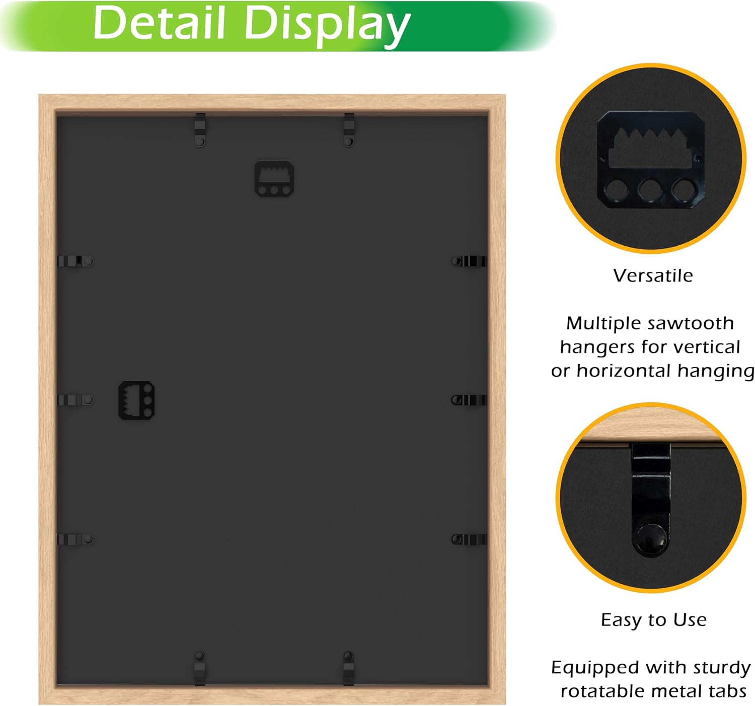 FrameWorks 12” x 16” Natural Oak Wooden Shadow Box Frame – Display Case with Soft Felt Back, Memory Box with Tempered