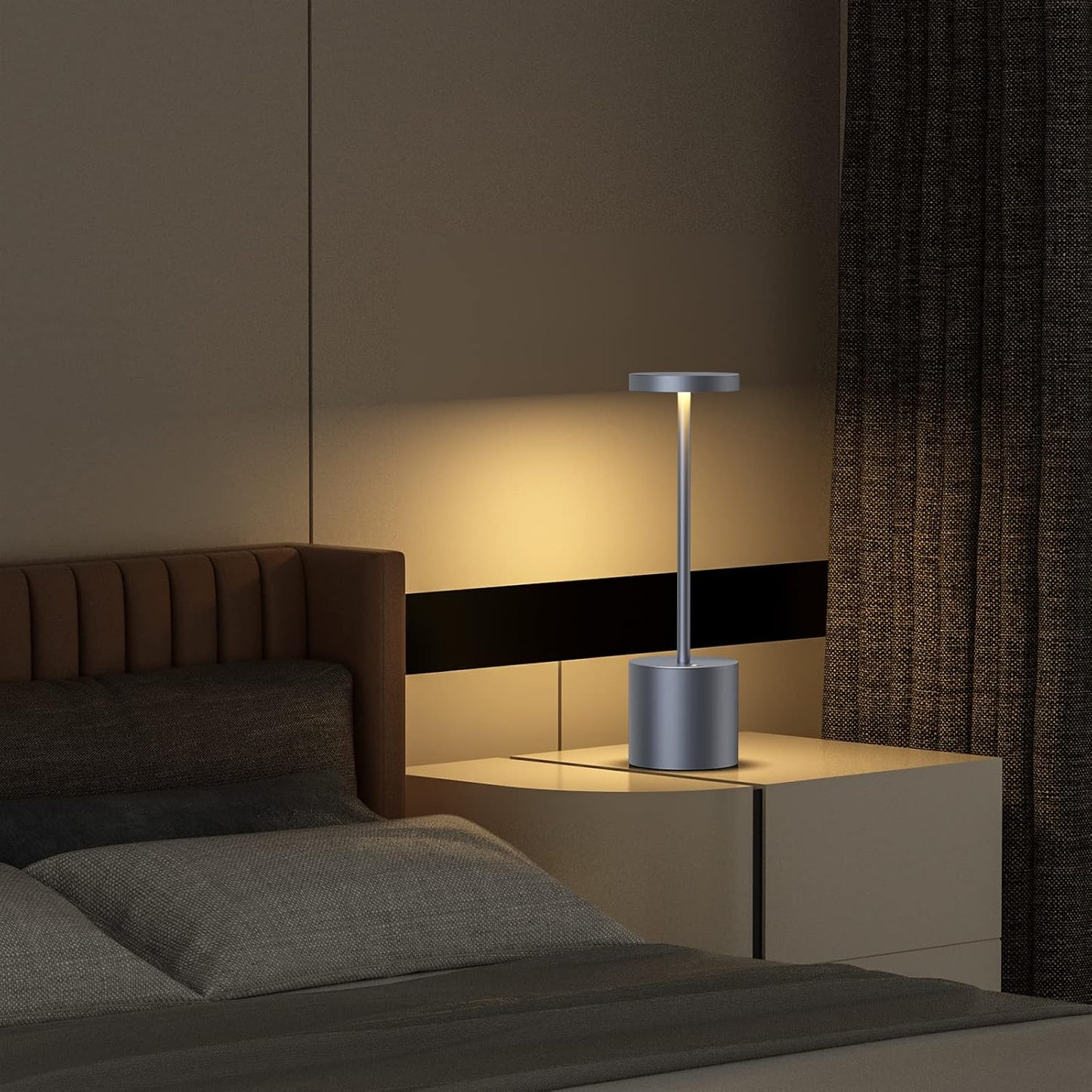 SAKRINGT 2 Pack Cordless Table Lamp Rechargeable,5000mAh Battery Operated Portable LED Table Light,Dimming Desk Lamp