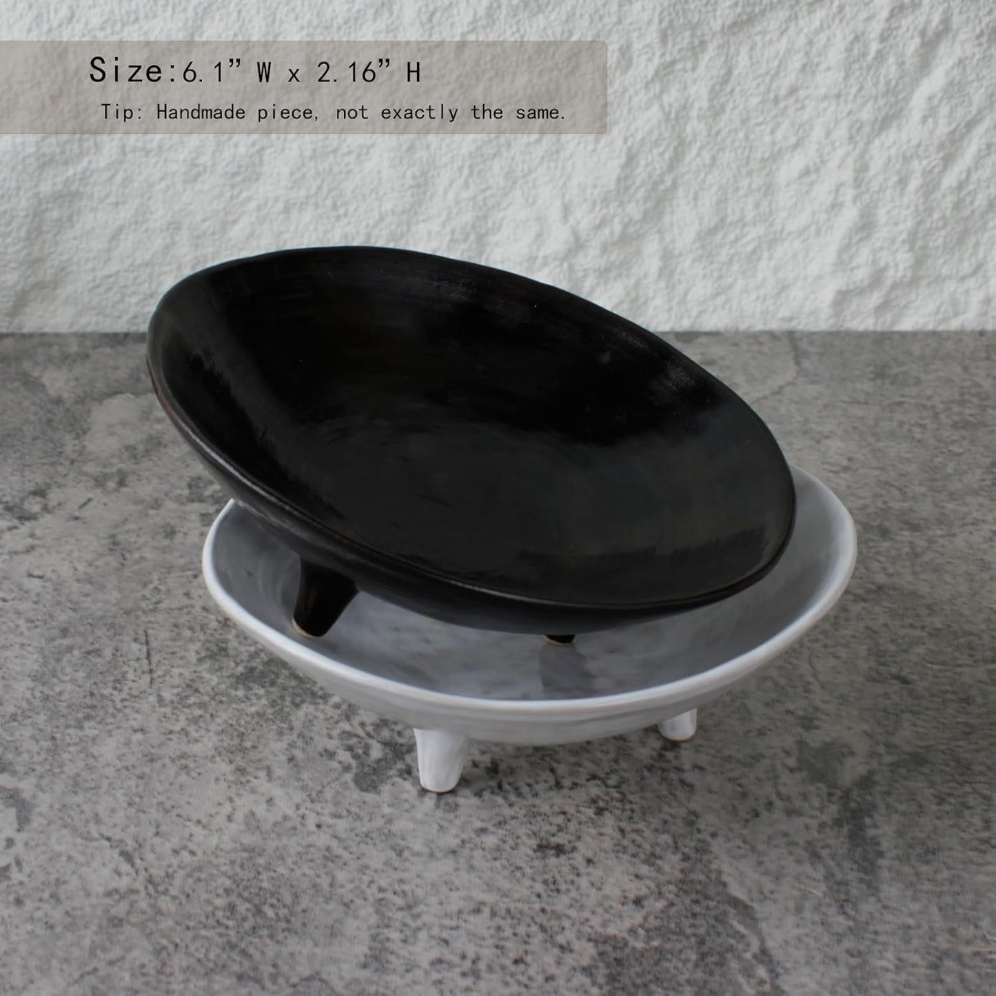 Multi-Purpose Small Ceramic Bowl / 6.1" DIA / Natural Black