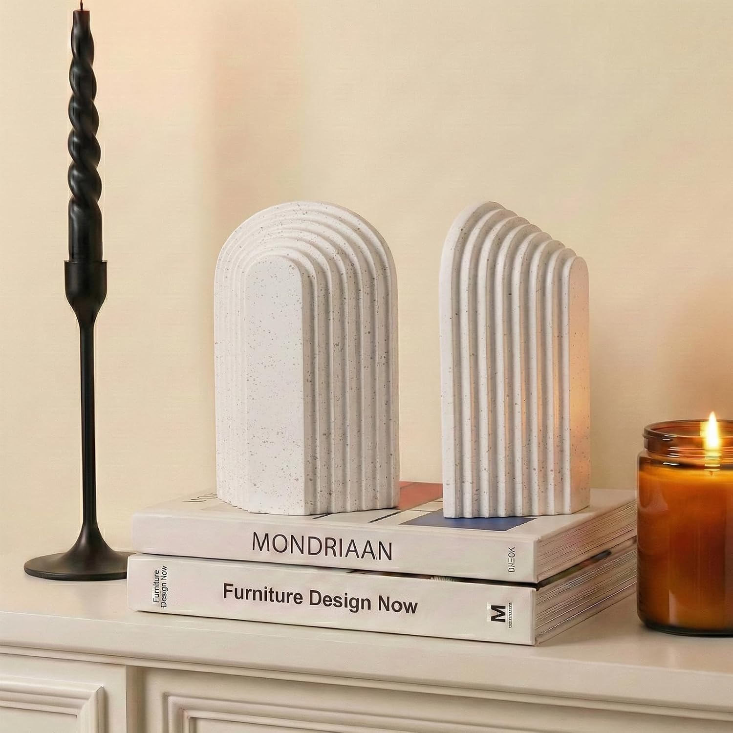Heavy Duty Book Ends / Natural / Set of 2