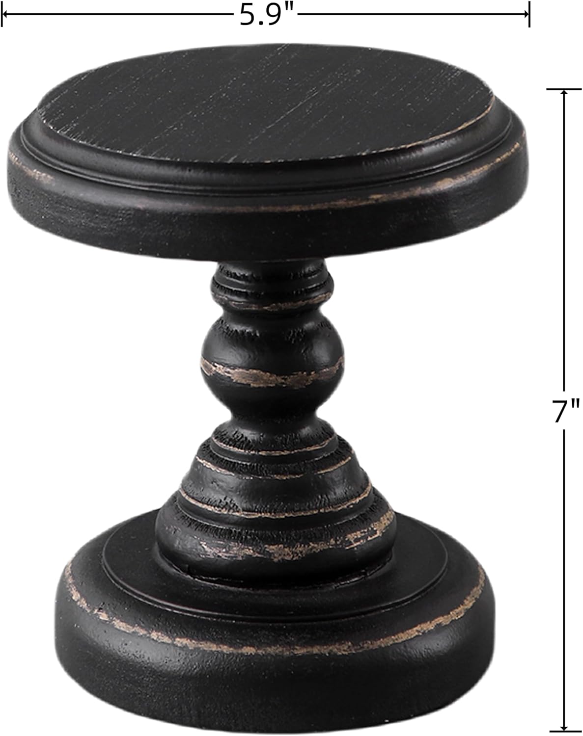Rustic Small Pedestal Stand/Planter Stands / Black