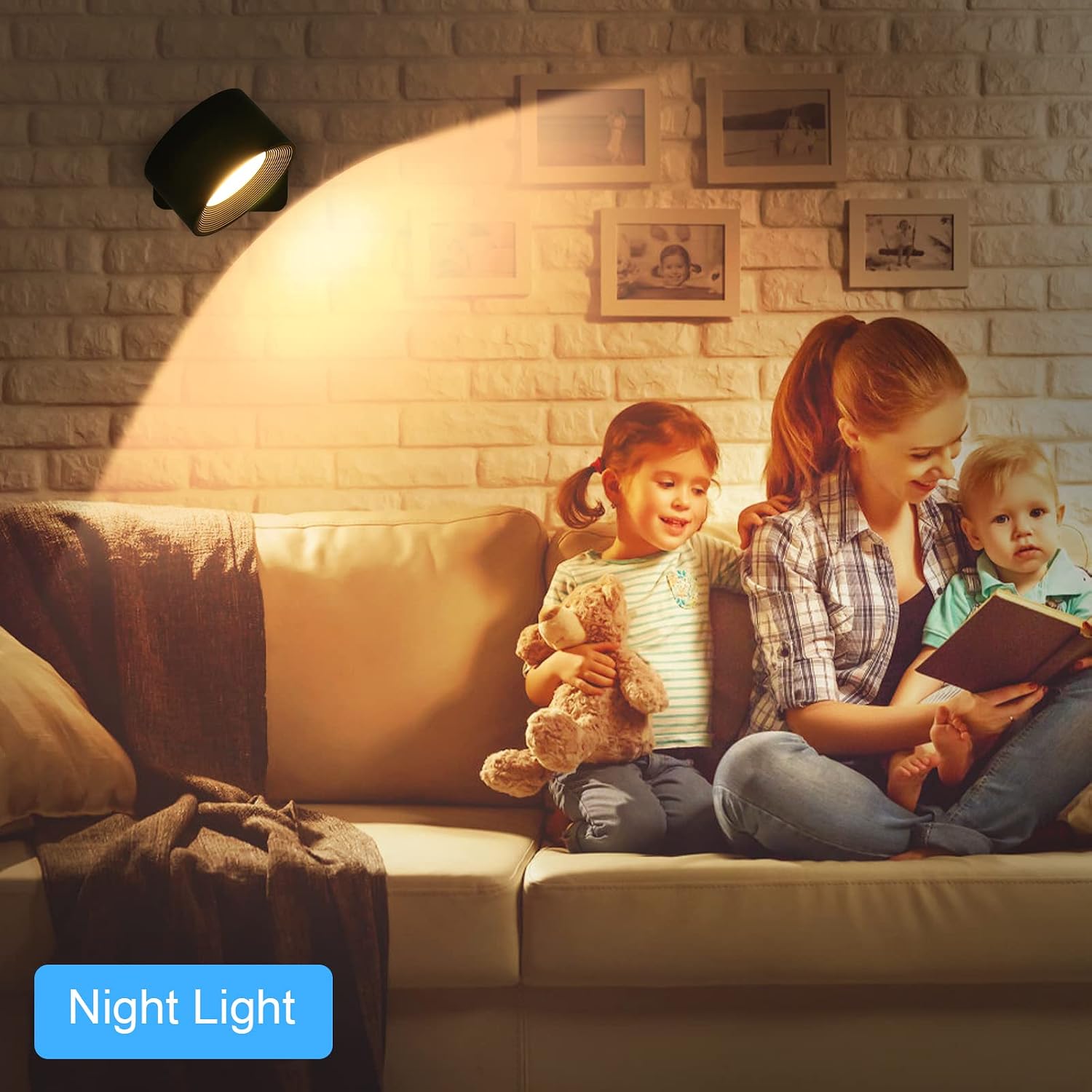 Lightess 2PC LED Wall Sconces, 19 Colors Dimmable Wall Mounted Lamp with 5000mAh Rechargeable Battery, 360°Rotate