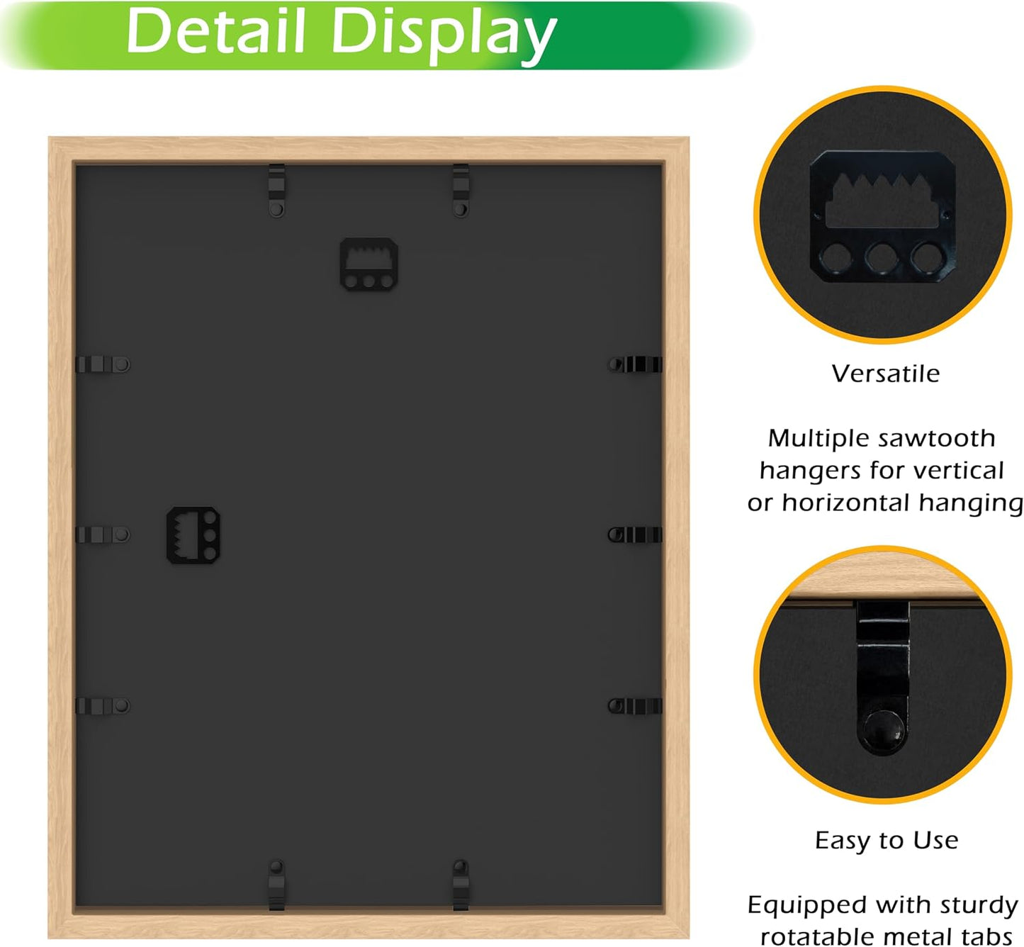 FrameWorks 11” x 14” Natural Oak Wooden Shadow Box Frame – Display Case with Soft Felt Back, Memory Box with Tempered