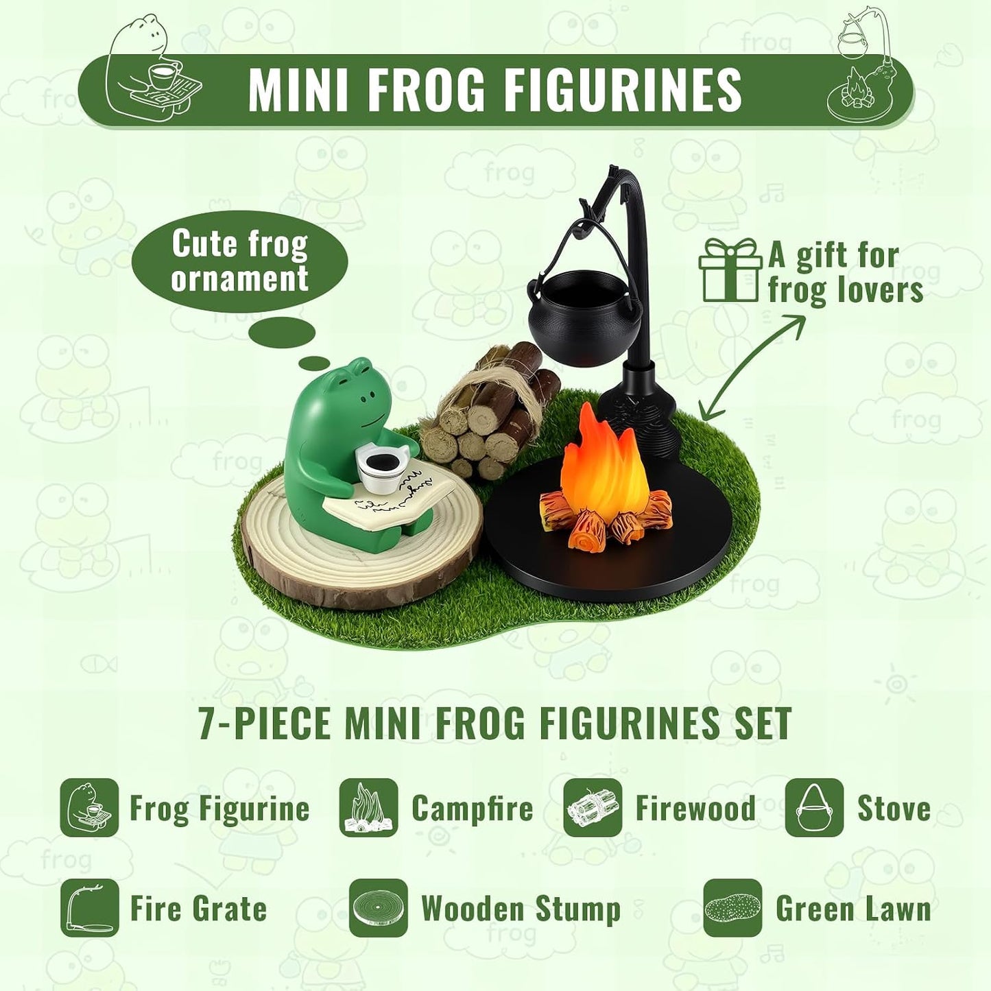 Miniature Figurines Set / Frog