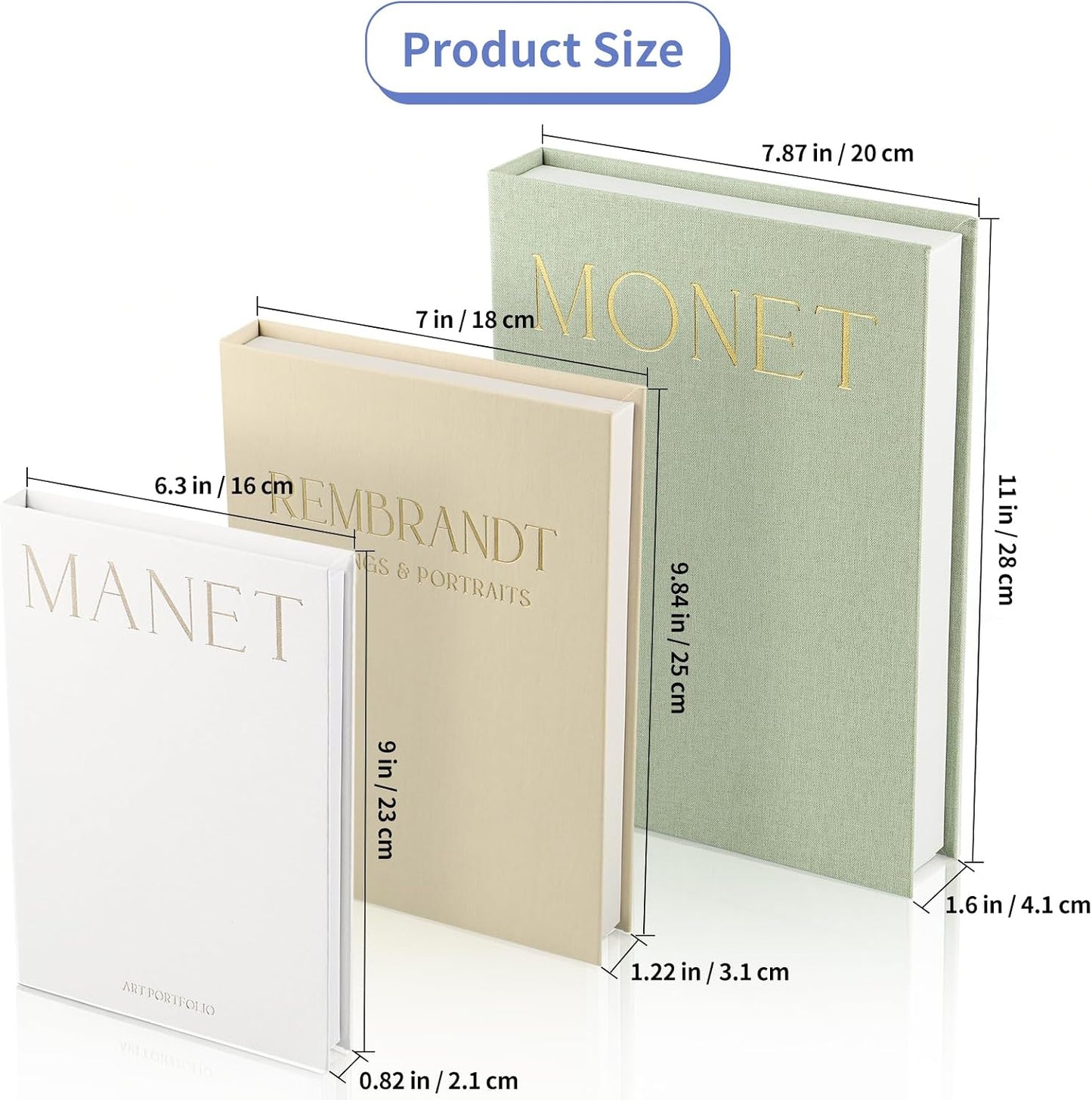 Faux Books for Decoration / Set of 3