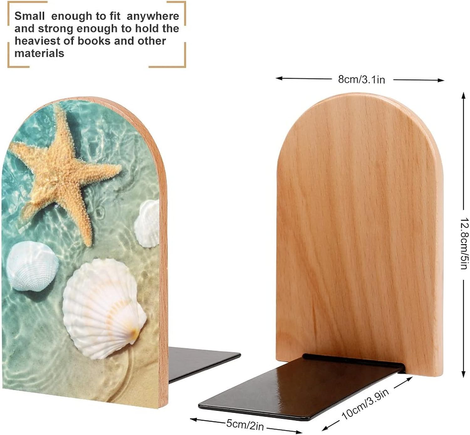 Book Ends Starfish on The Summer Beach Bookends