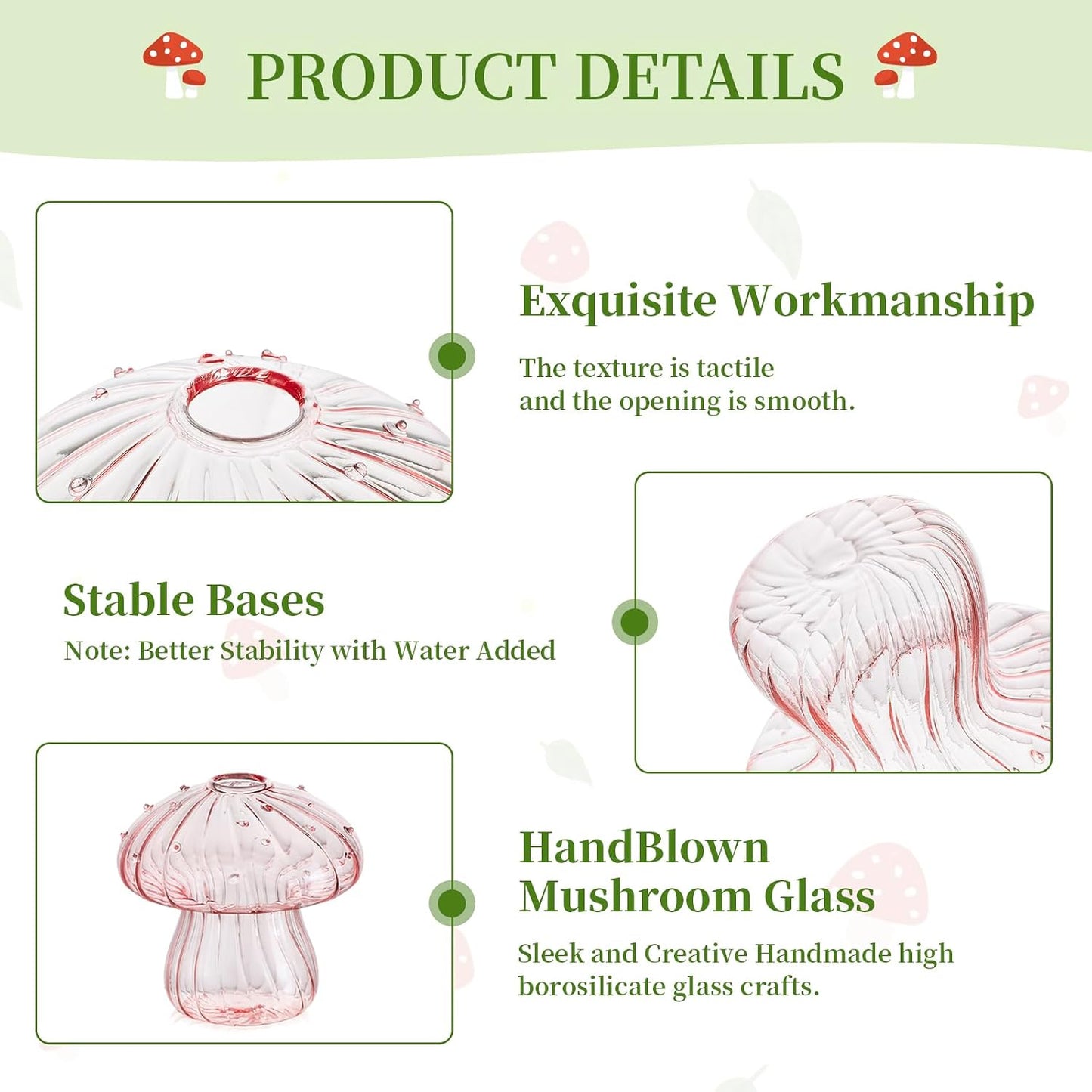 Glass Terrariums for Plants / Colorful / Set of 10