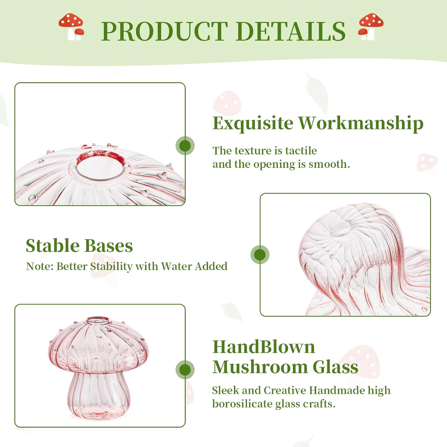 Glass Terrariums for Plants / Colorful / Set of 10