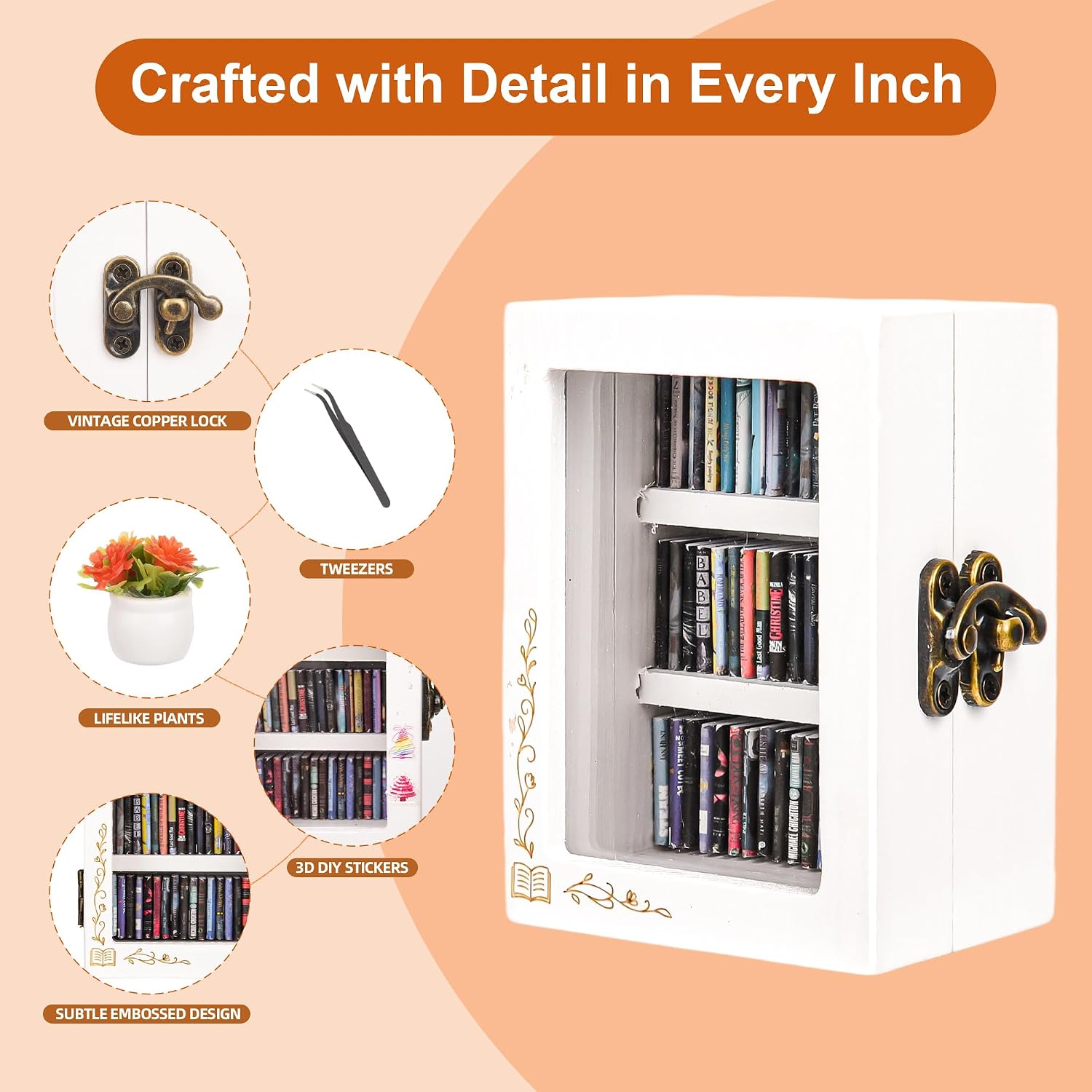 60 Mini Books / Classic White / Small