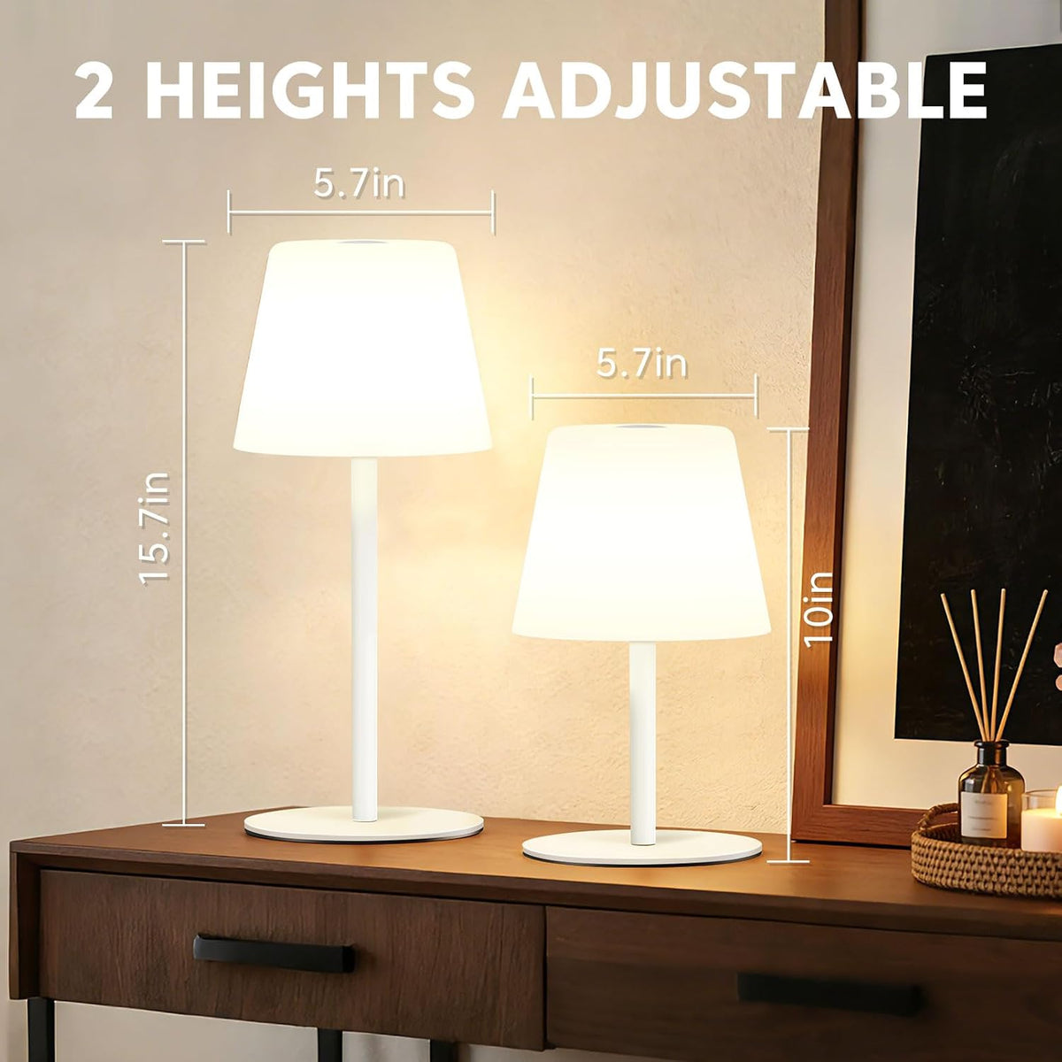 IP65 Shower Lamp Waterproof,Cordless Rechargeable Table Lamp Indoor Outdoor | Bathroom Lamp,4000mAh Battery Operated，3