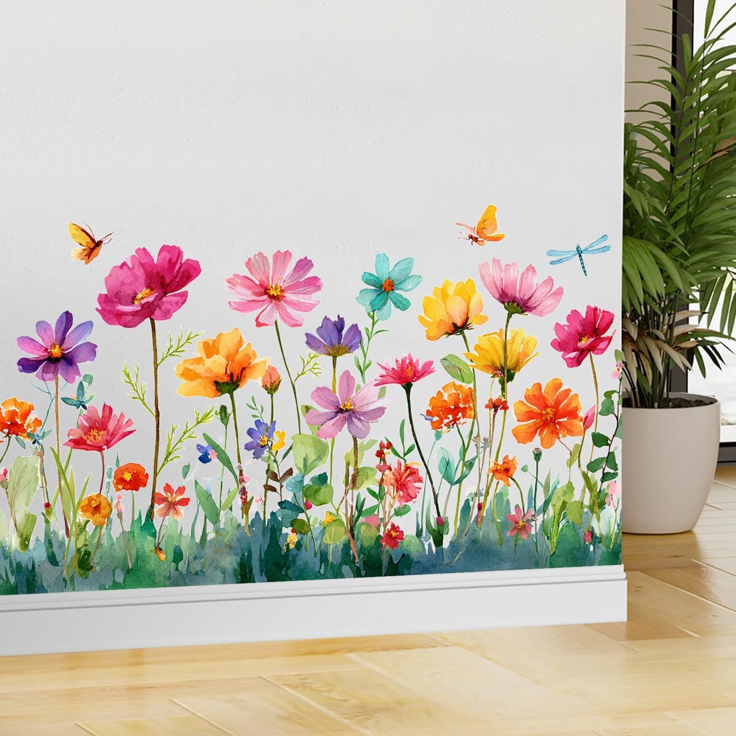Floral Wall Decals Stickers / Set of 41