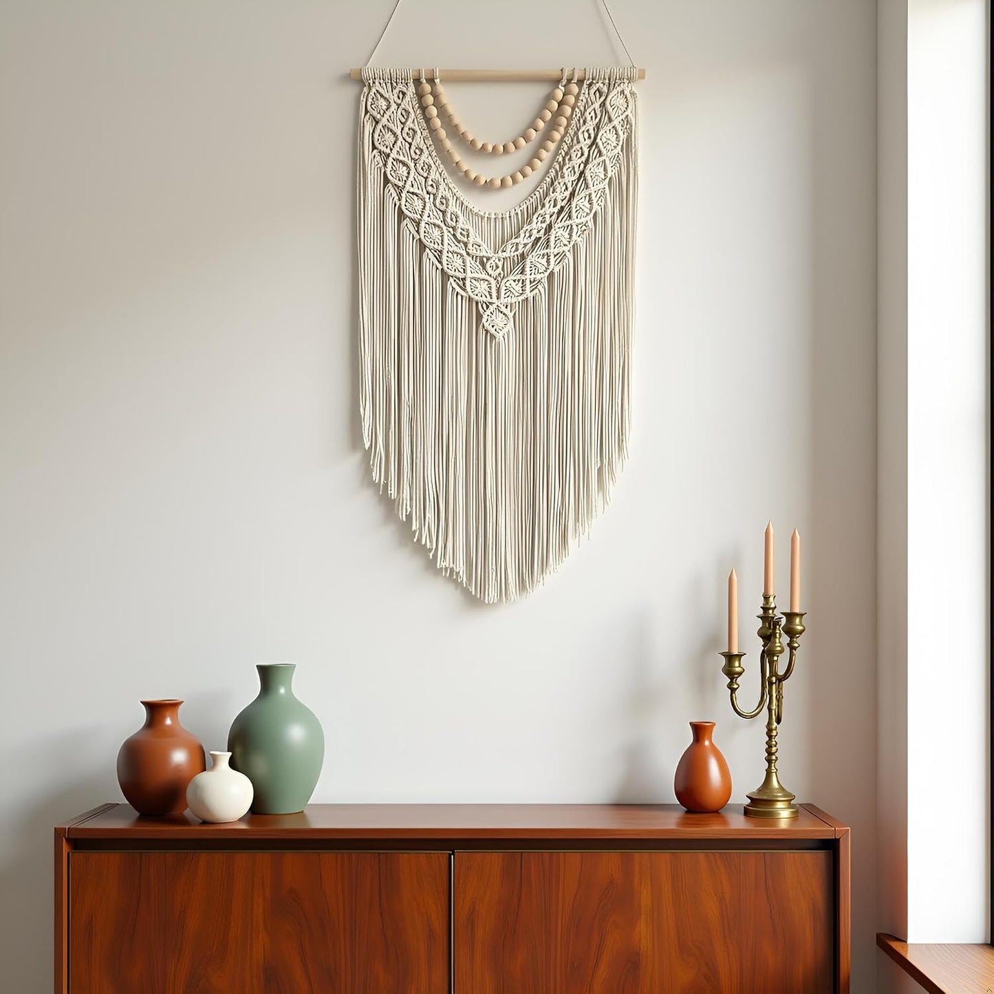 Wood Bead Wall Decor / Wood Bead-b