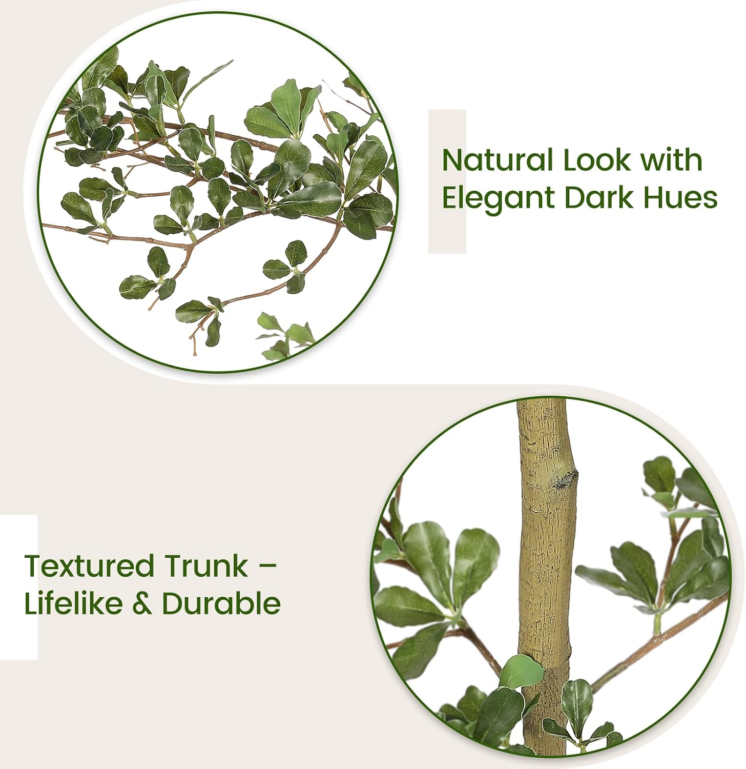 Faux Olive Tree / 7ft / Black / 7 Inch