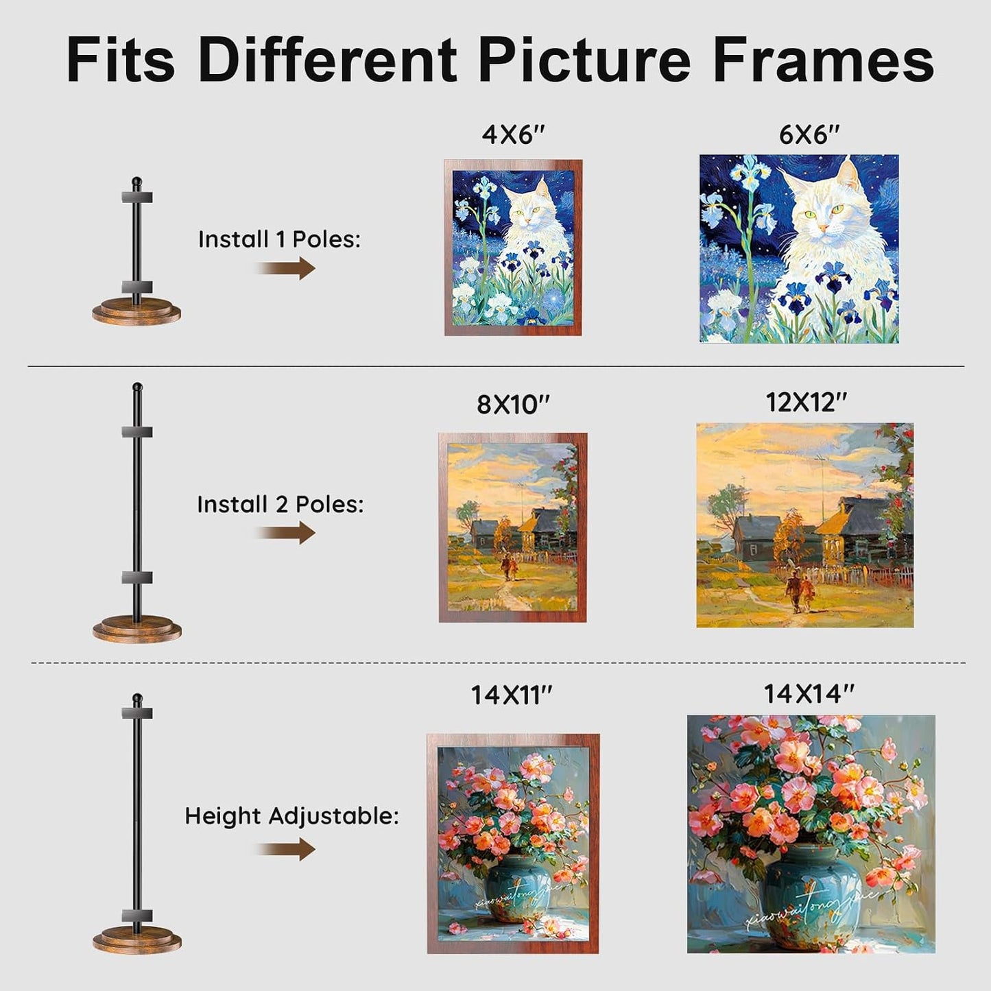 Adjustable Tabletop Easel Stand / Black