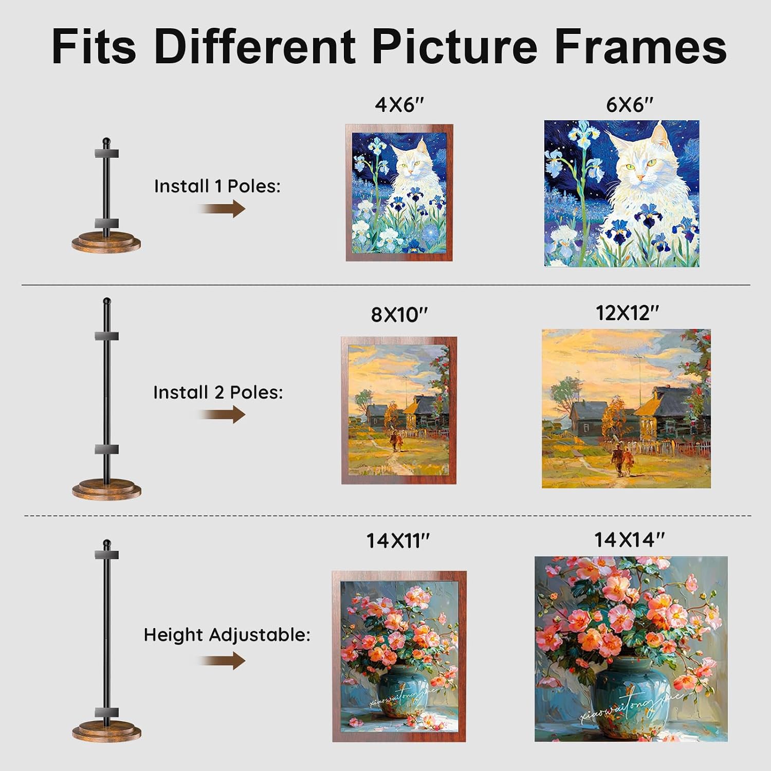 Adjustable Tabletop Easel Stand / Black