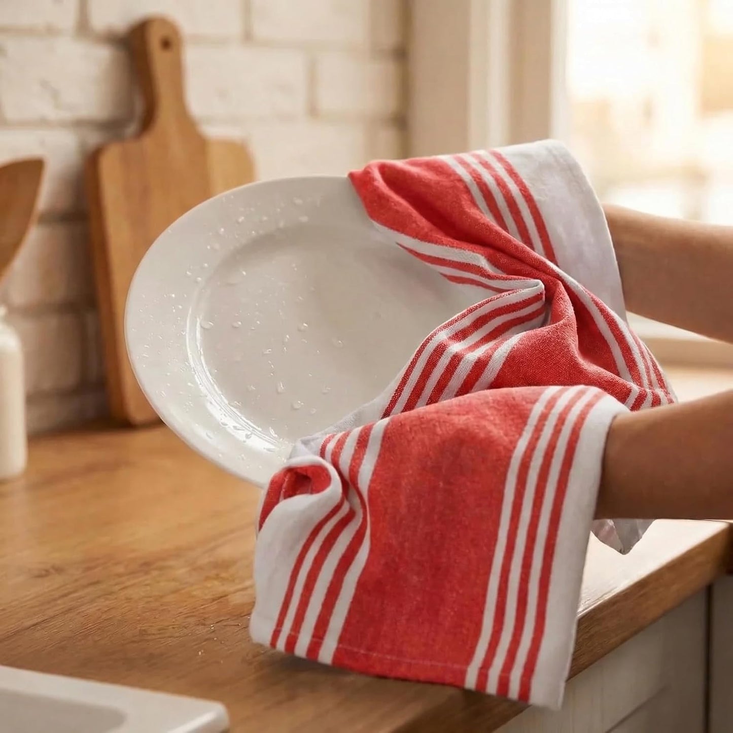 Urban Villa Kitchen Towels Cotton Dish Towels 20”x30” (Set of 6) Chillired