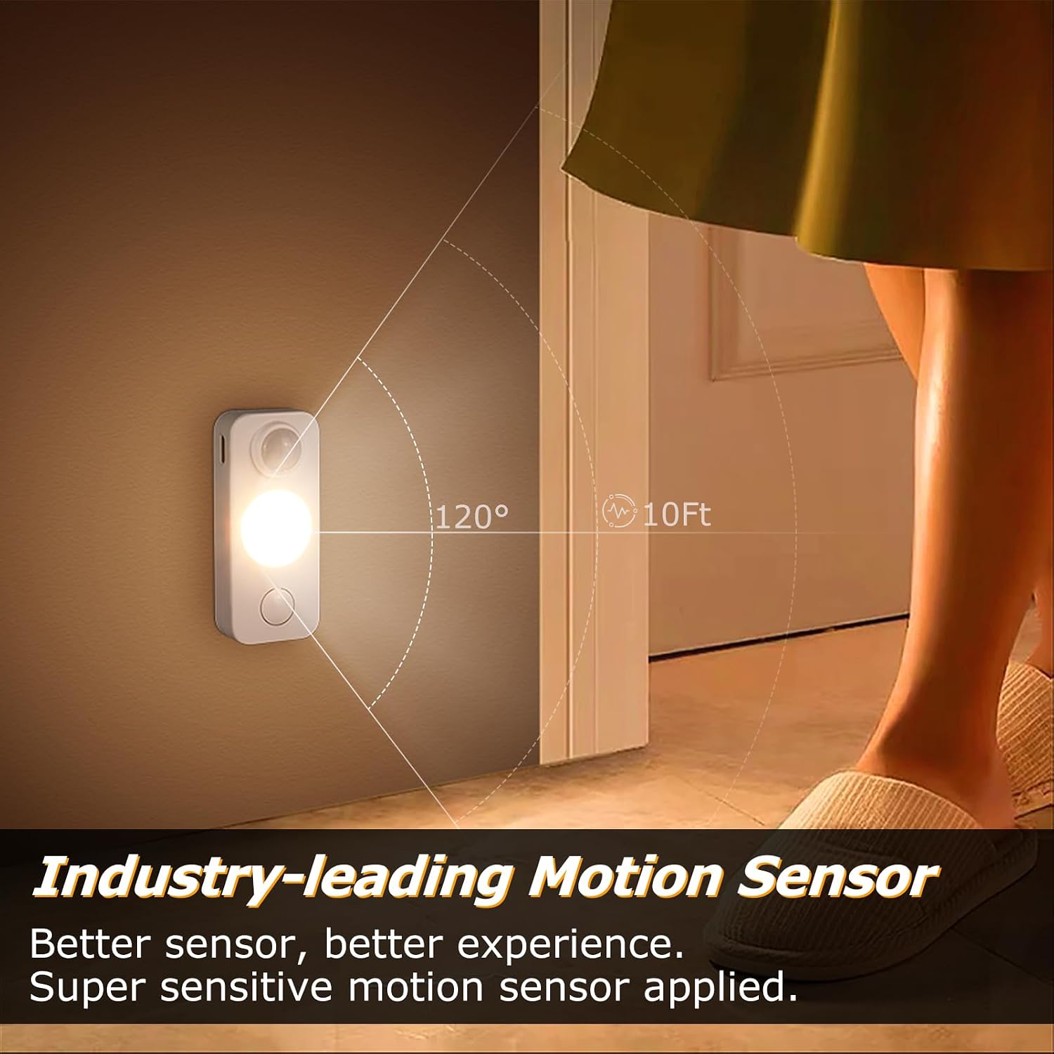 8 Pack LED Motion Sensor Puck Lights, Rechargeable Cabinet Lights, Wireless Under Cabinet Lighting, Dimmable Stick On
