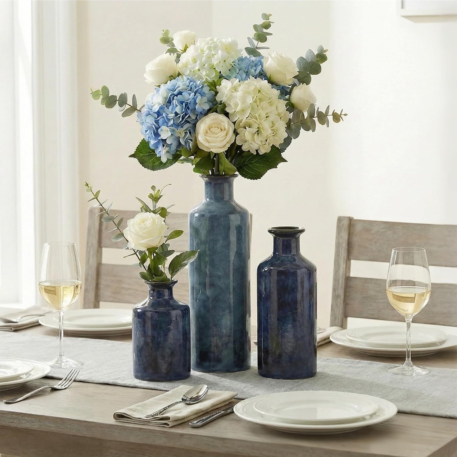 Ceramic Vase Set / Blue