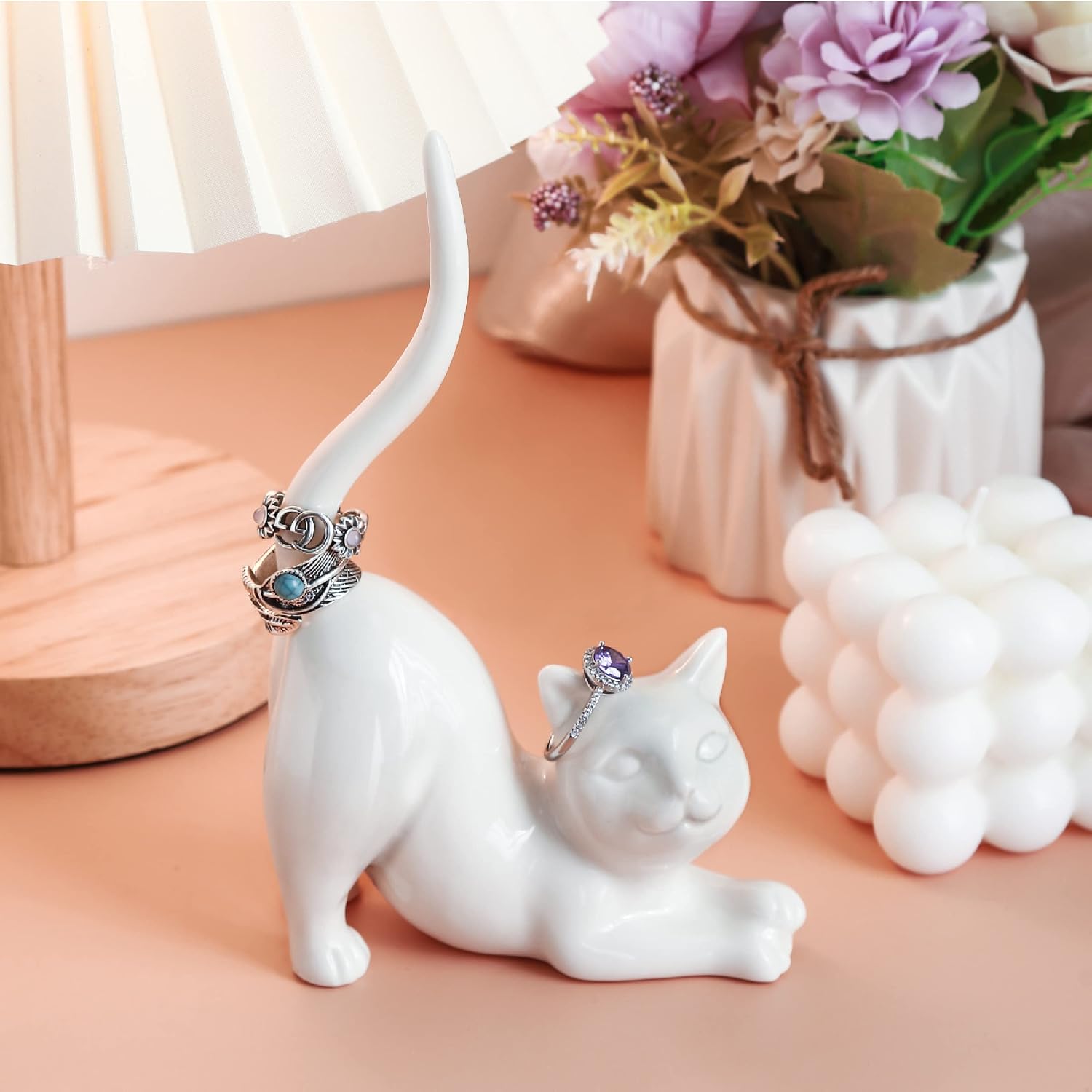 Cat Ring Holder Wedding Ring Stand Lover Gift For Women Friends Birthday / Kitty