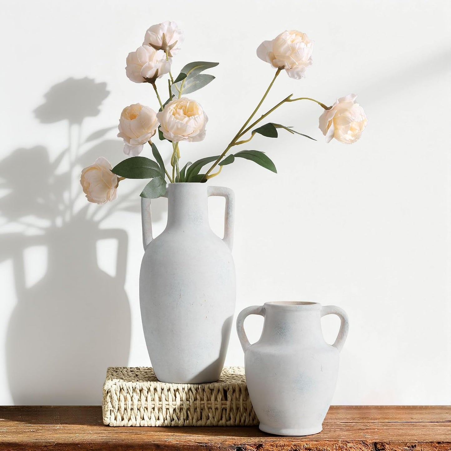 Ceramic Flower Vase / 12.8 In - White / 12.8 Inch