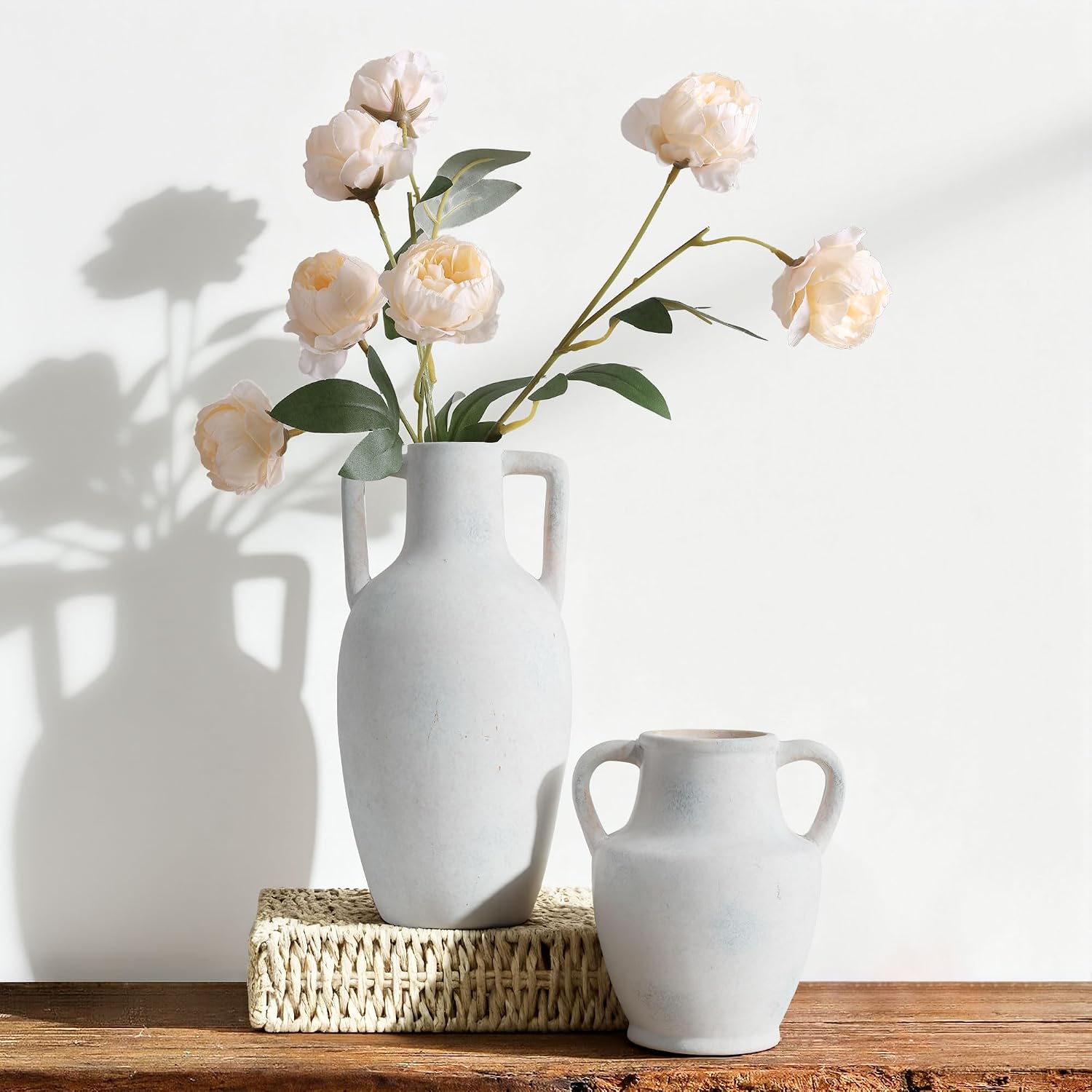 Ceramic Flower Vase / 12.8 In - White / 12.8 Inch