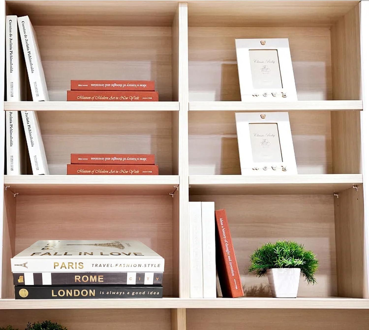 Hardcover Modern Decorative Books Stacked Decorations Decor Books / Rome/paris/london / Set of 3