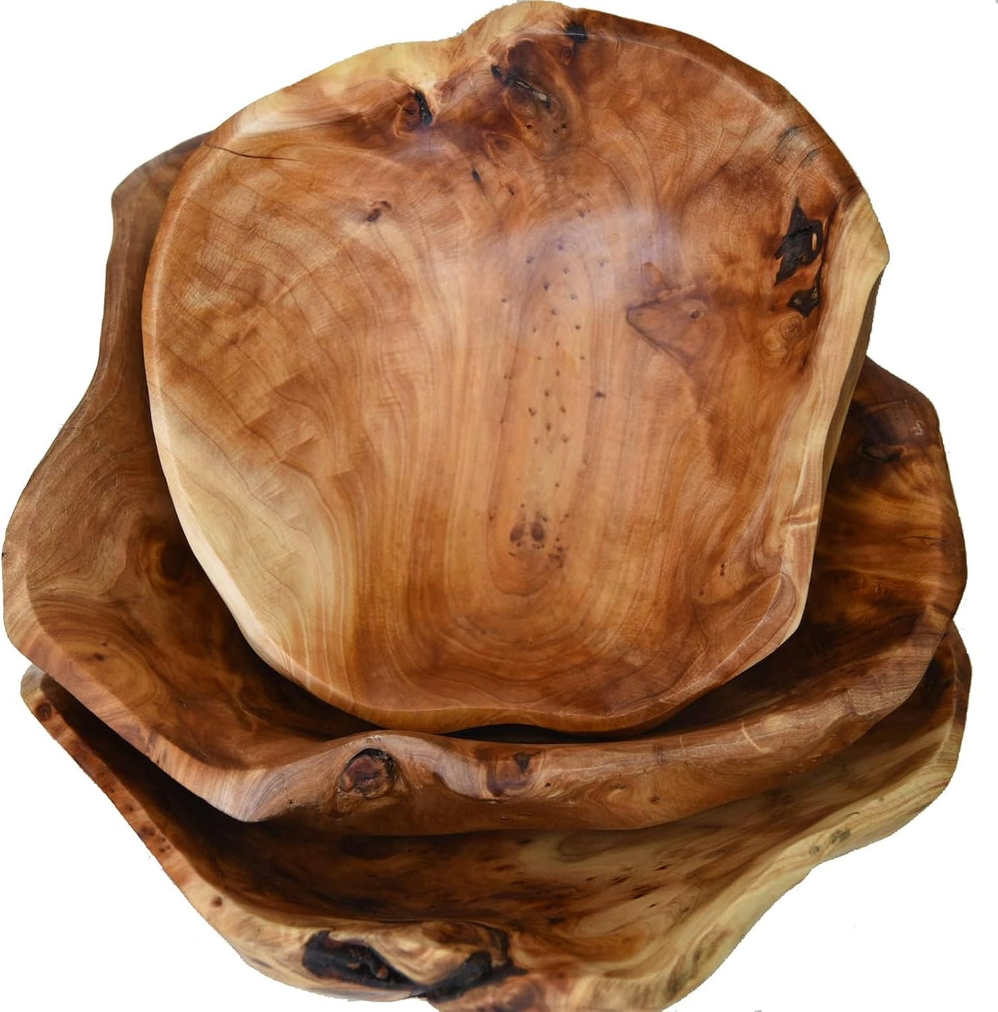 Wooden bowl Creative Wood Bowl Root Carved Bowl Decorative Handmade Wood Candy Serving / Natural