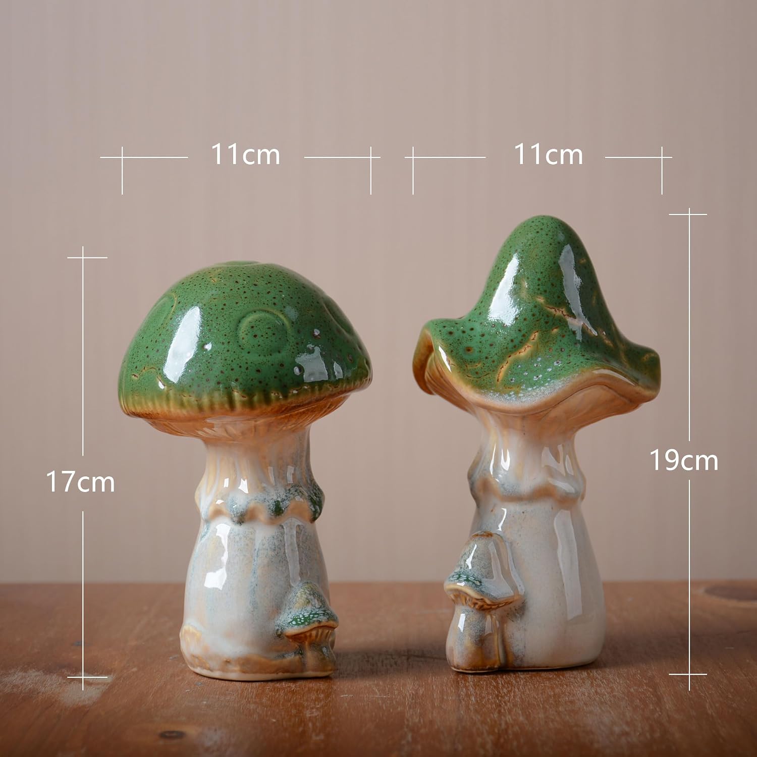 Mushroom Statue Decor Fairy Garden Sculpture Figurine Home Gift Art / 7.1 Inch