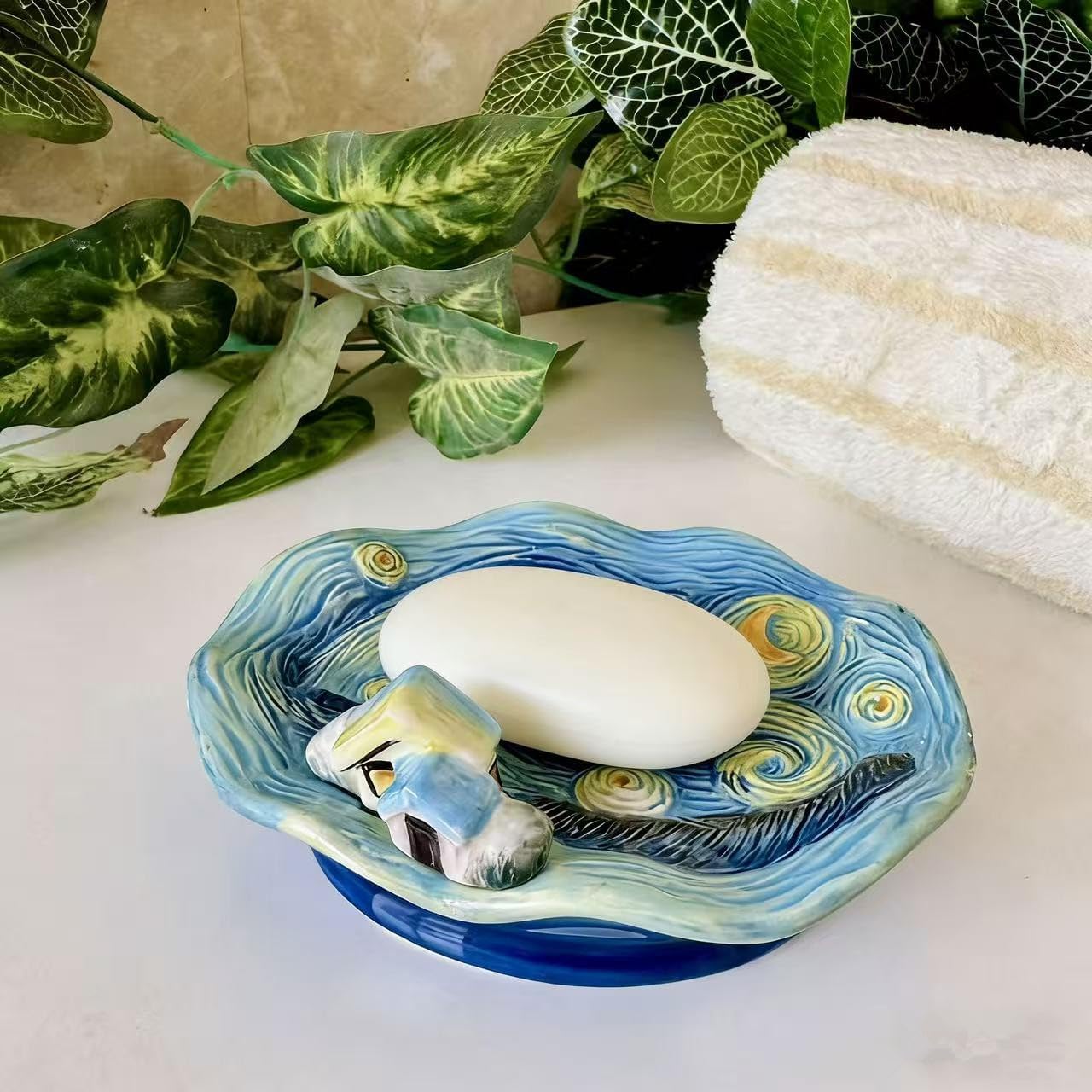 Ceramic Starry Sky Soap Dish