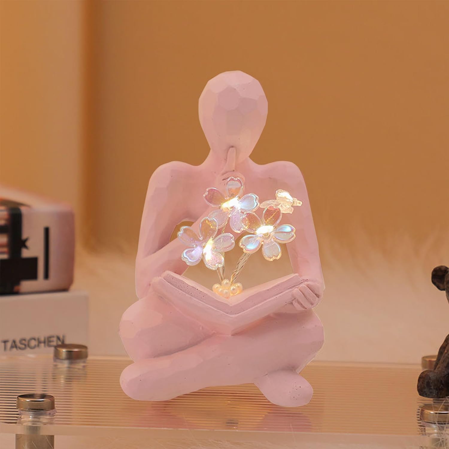Sakura Night Light Aesthetic Lamp Sculptures Bookshelf Decor Aesthetic / Pink - Sakura