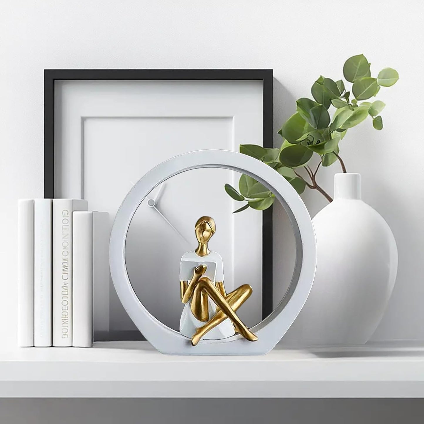 Modern Abstract Female Reader Figurine / Reading Statue