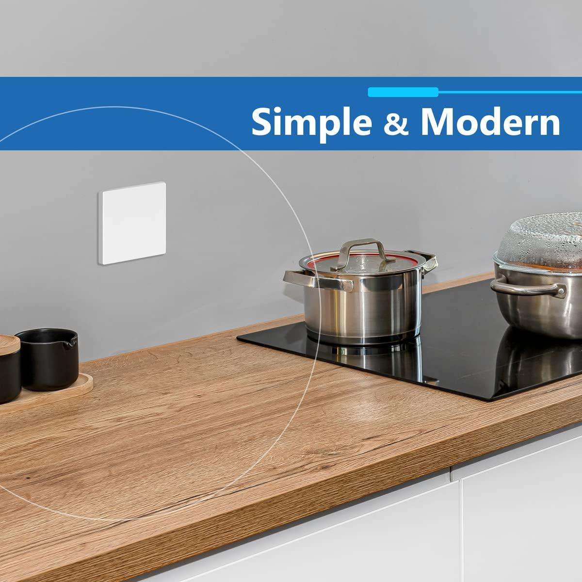 LIDER Double Blank Wall Plate, Screwless Design, Midsize, 2-Gang, 10-Pack | Temperature And Impact Resistant, Matte