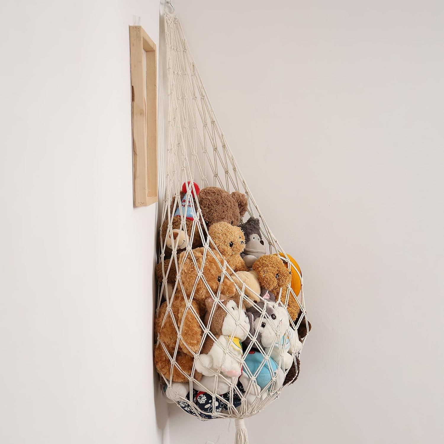 Hanging Stuffed Animal Holder / Cream / L