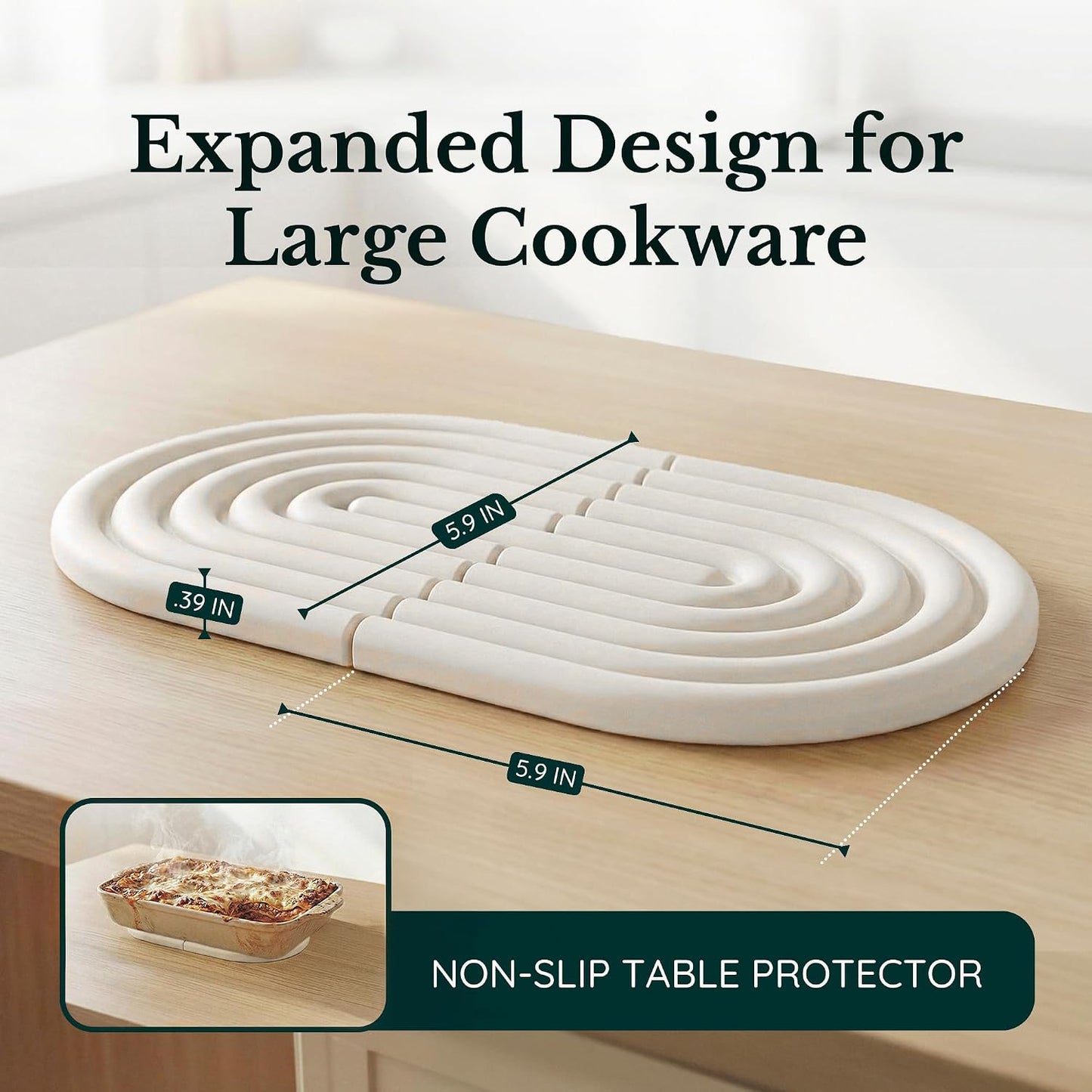 Non-Slip Pot Holders / Creamy White