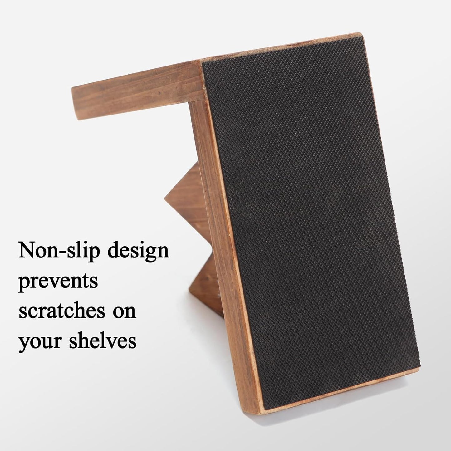 Heavy Duty Non Slip Rustic Woodland Mountain Wood Bookend Book Ends Book Stoppers for Cabin / Bear