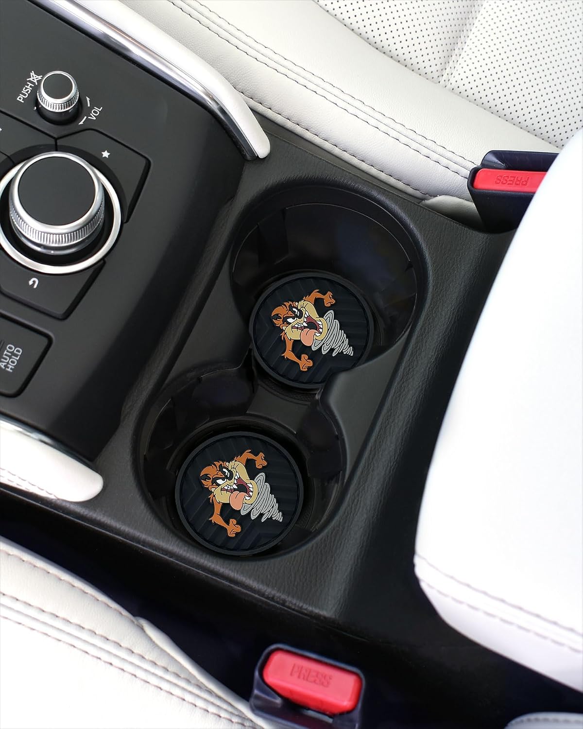 Officially Licensed Looney Tunes Tasmanian Devil Automotive 3D Textured Silicone Coasters / Taz