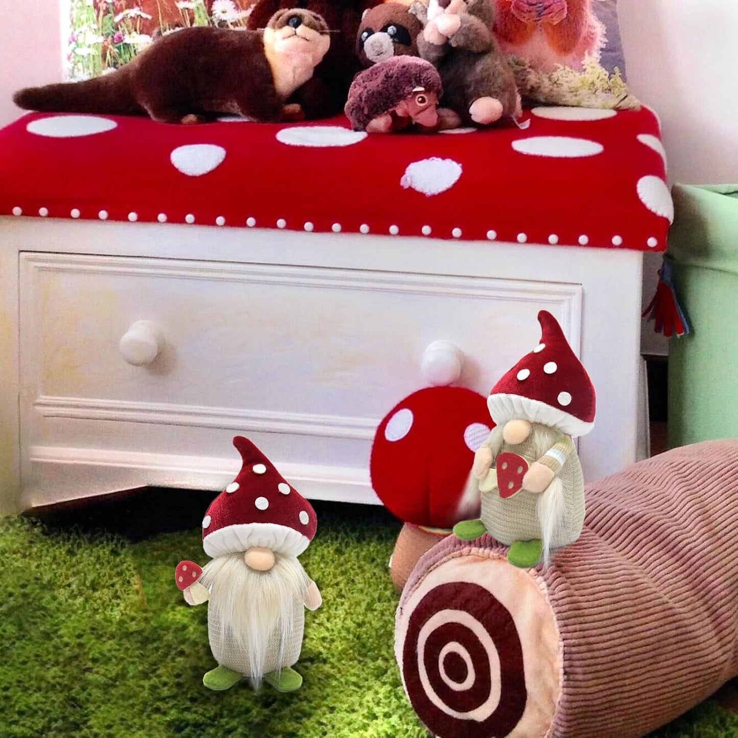 Spring Autumn Winter Mushroom Gnome Gonk Decorations Gnomes Plush / Mushroom Gnomes / Set of 2